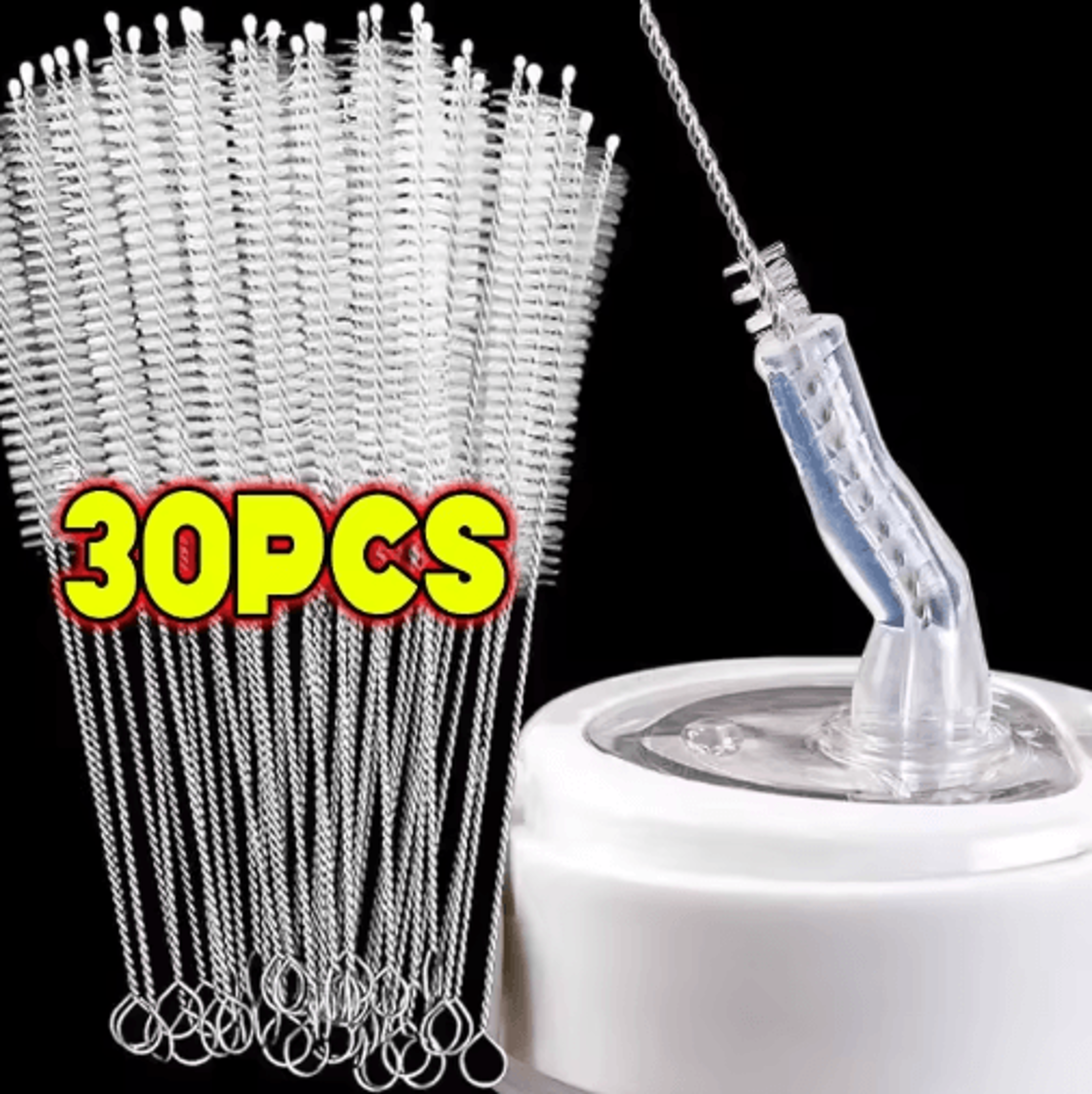 Reusable Drinking Straw Cleaning Brush Kit  Long Nylon Tube Brushes For Straws Bottles  Baby Cups 2