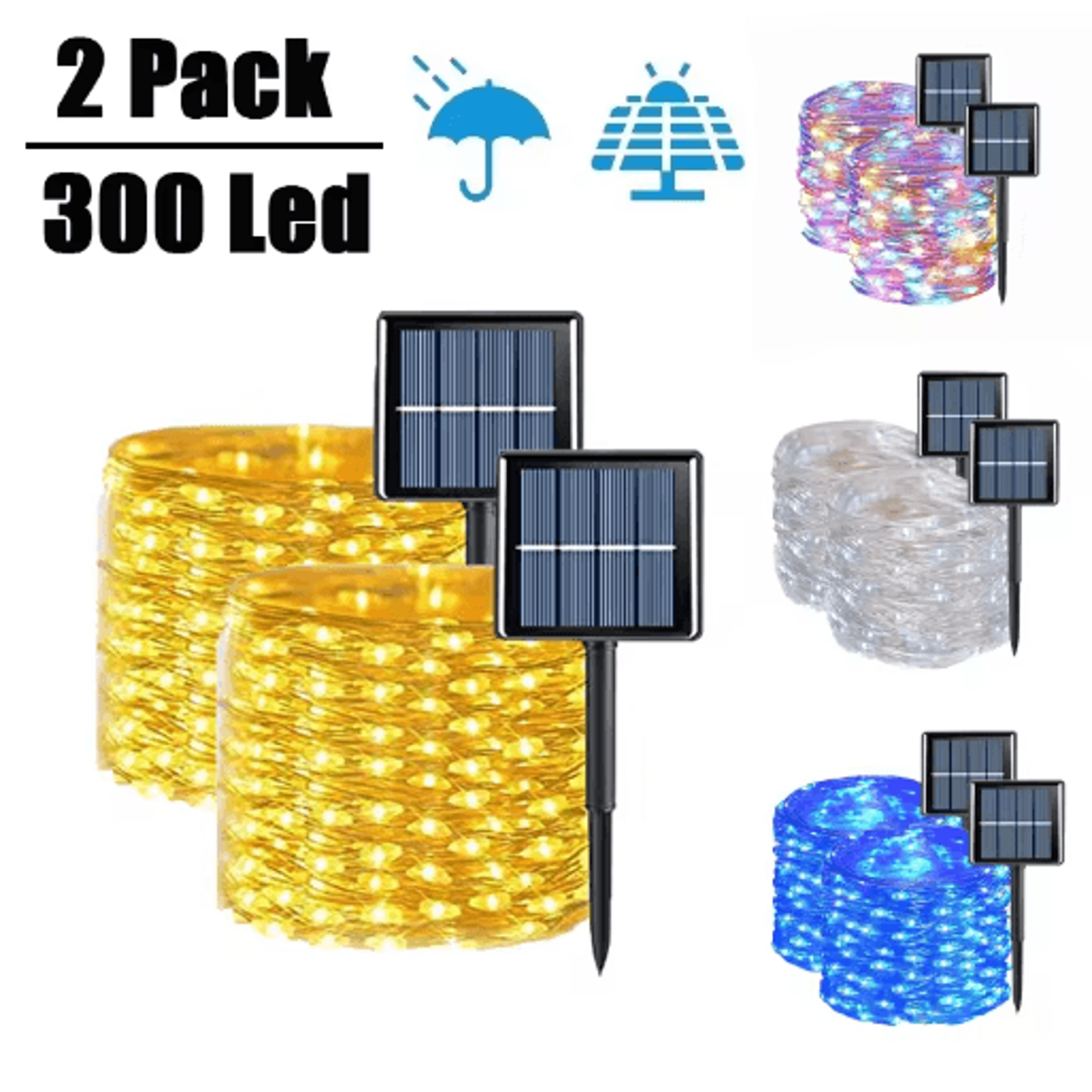 Solar LED Fairy String Lights  Waterproof Outdoor Twinkle Lights For Garden Patio  Christmas Decor 0