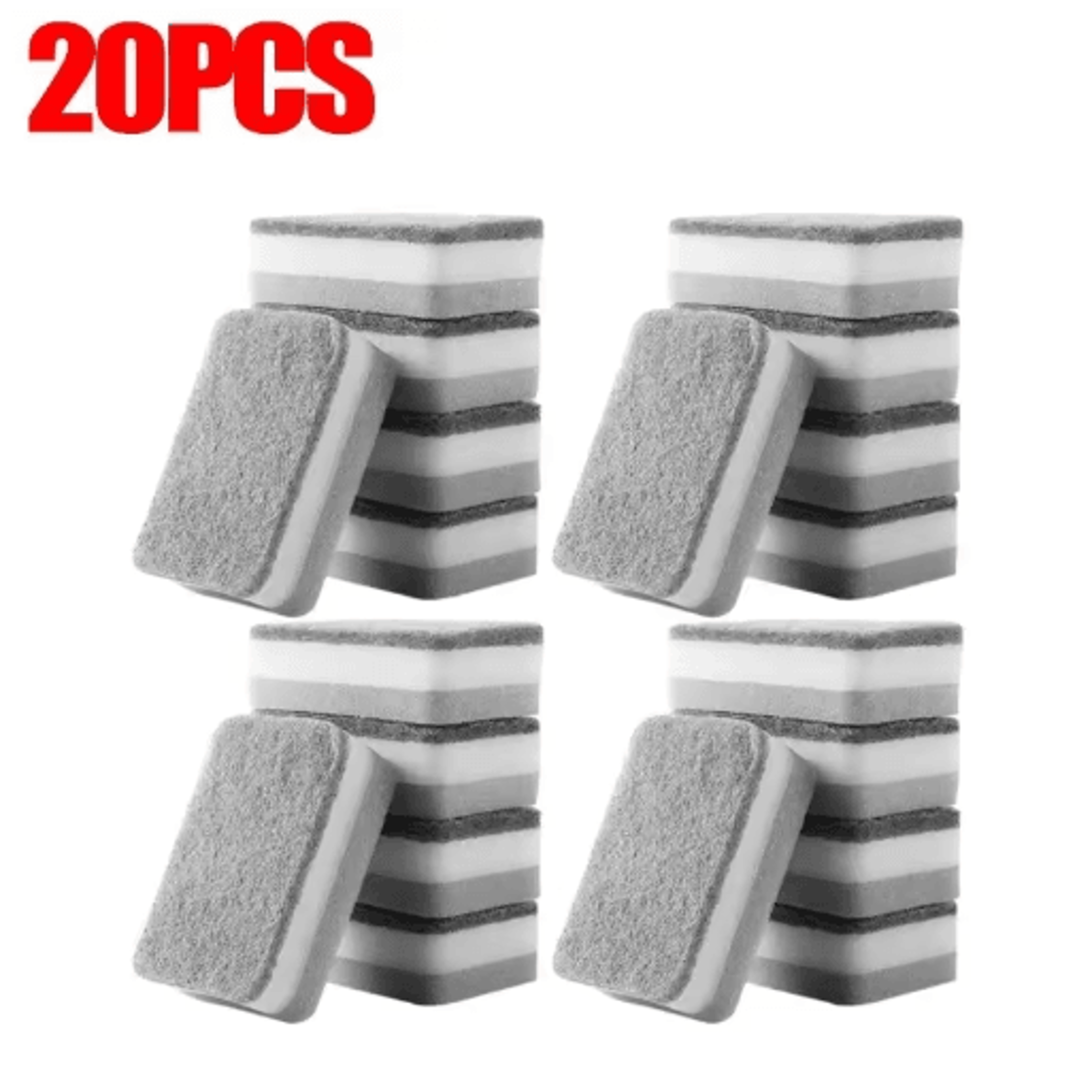 Magic 3Layer Kitchen Cleaning Sponge  Reusable Dishwashing Sponge For Pots Pans  Dishes 2