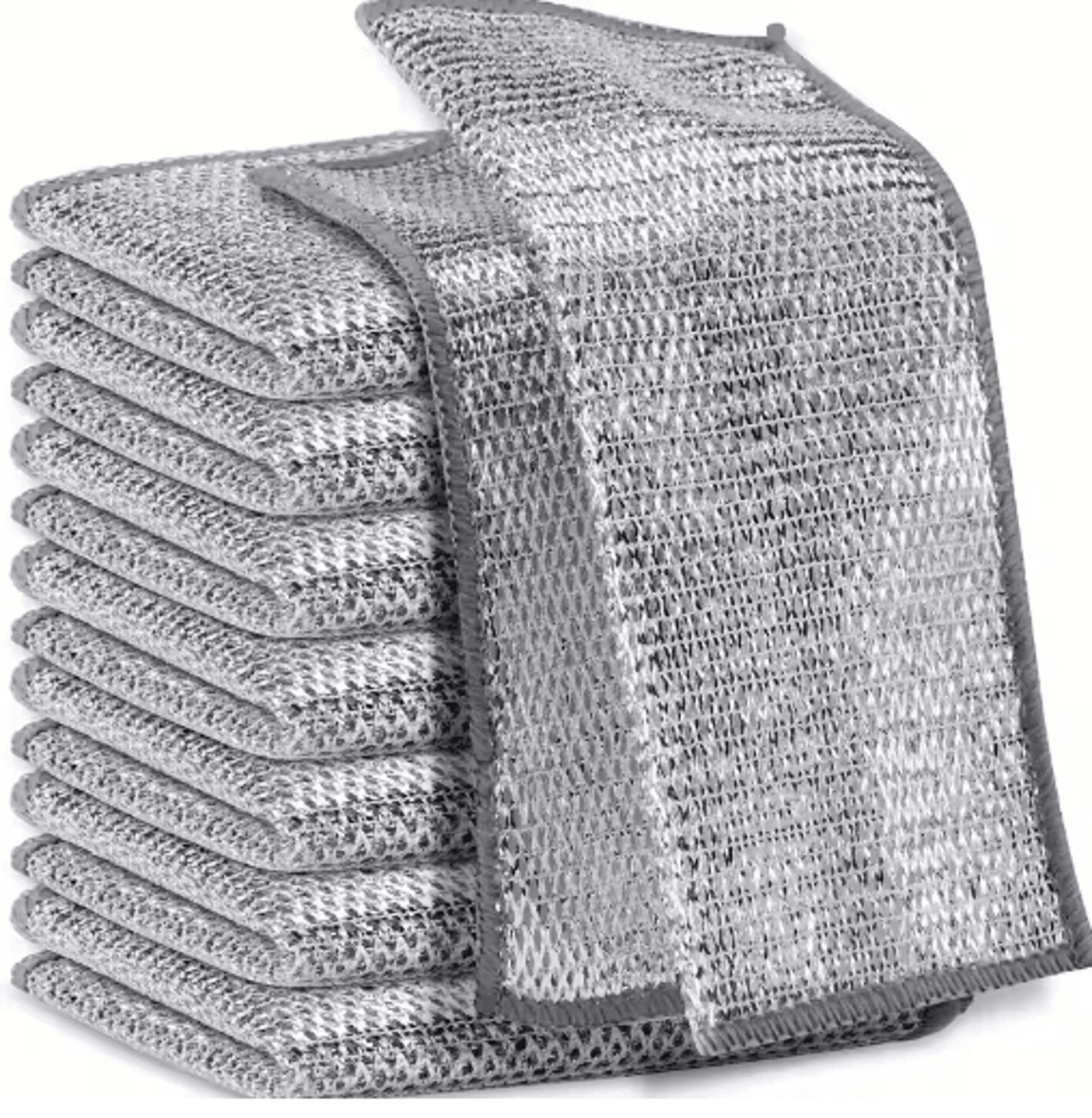 DoubleSided Steel Wire Dishcloth  Reusable Kitchen Scrubber Cloth For Pots Pans  Dishes 7