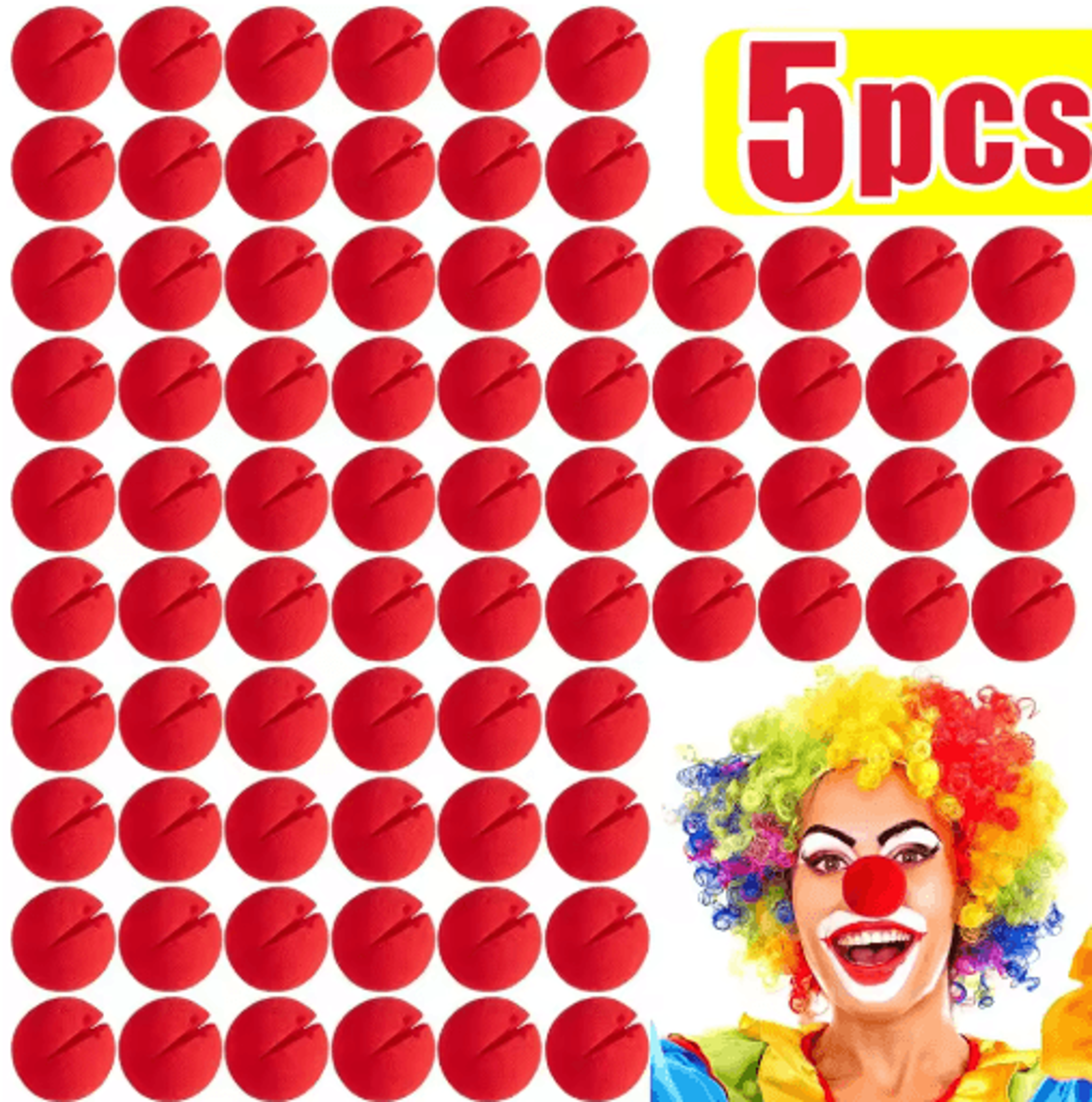 Red Foam Clown Nose  Soft DIY Cosplay Costume Prop For Parties Halloween  Circus Performances 5