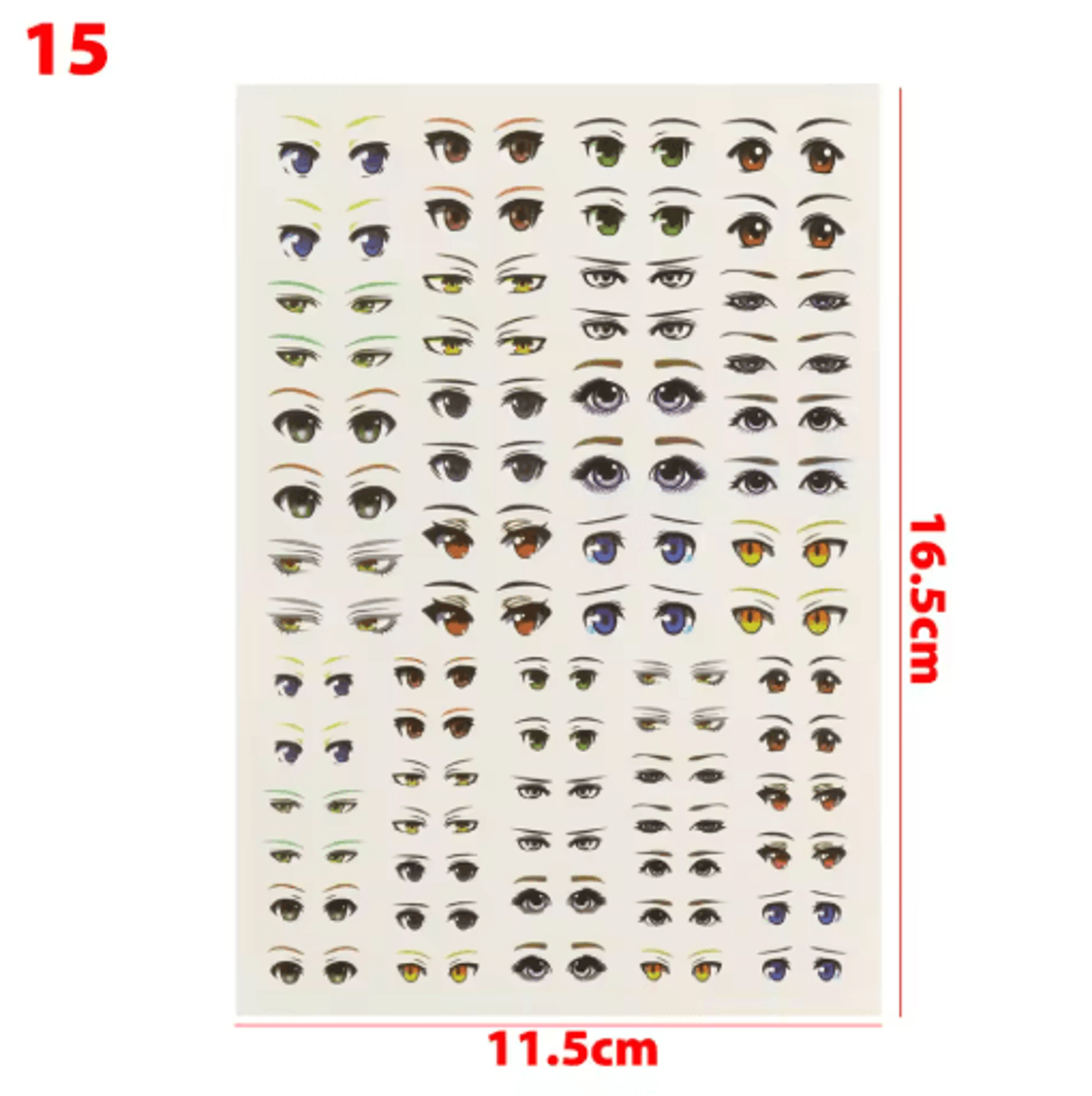 Cute Cartoon Eye Stickers  DIY Anime Doll Eye Decals For Crafts Figurines  Clay Projects 2