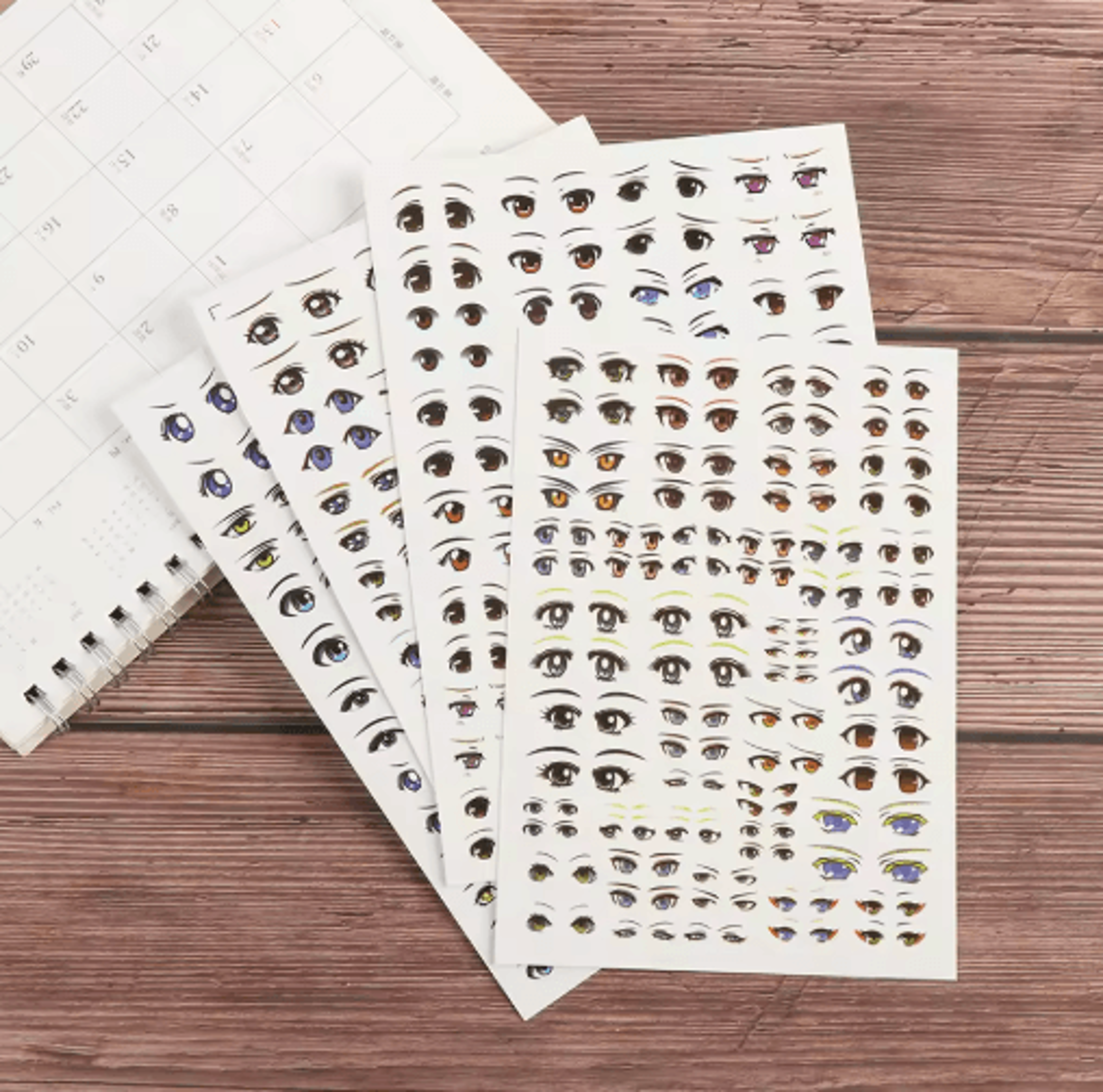 Cute Cartoon Eye Stickers  DIY Anime Doll Eye Decals For Crafts Figurines  Clay Projects 9