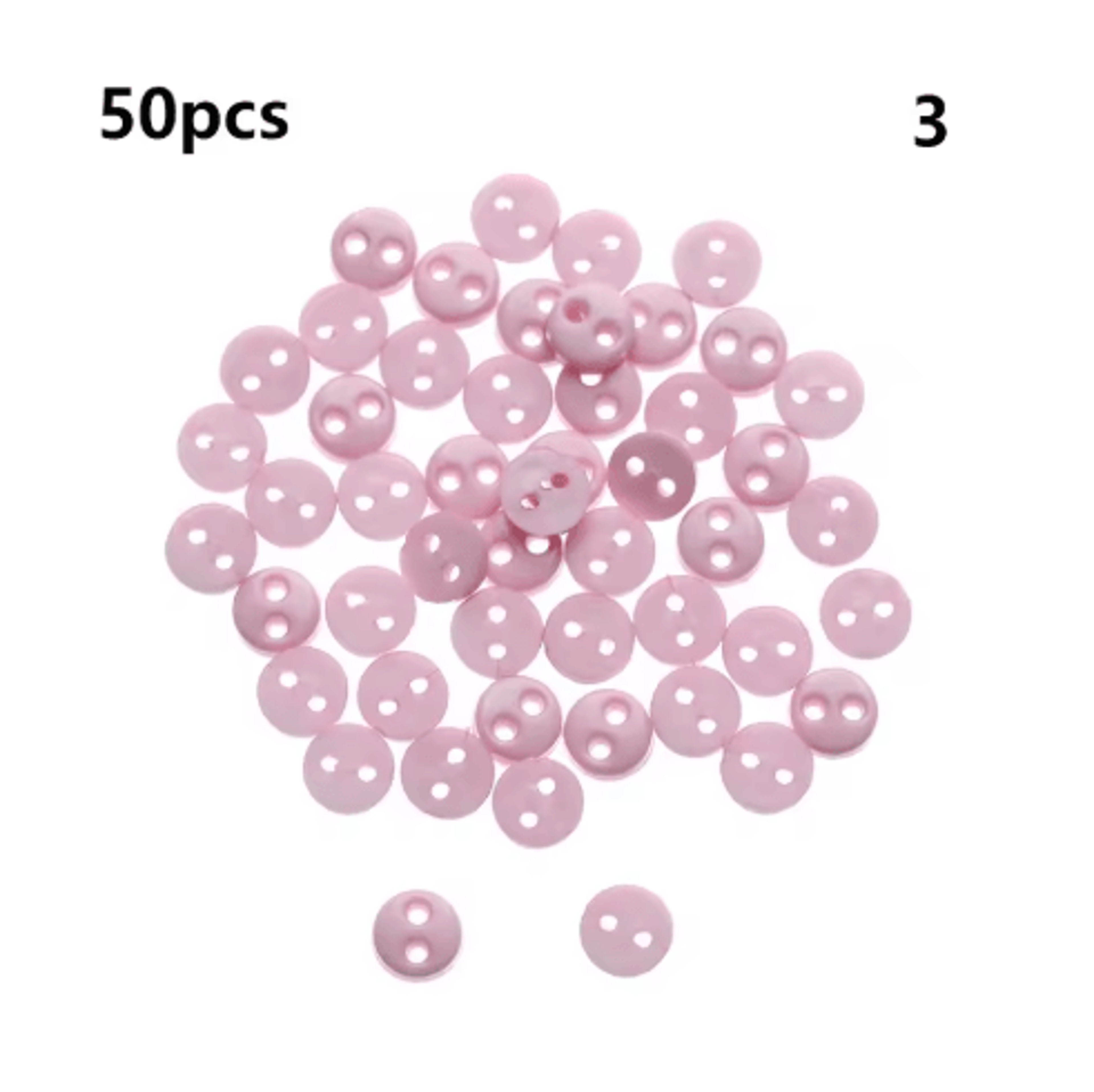 50Piece Mini Doll Buttons  4mm Colorful Plastic Buttons For Doll Clothes Crafts  Miniatures 10