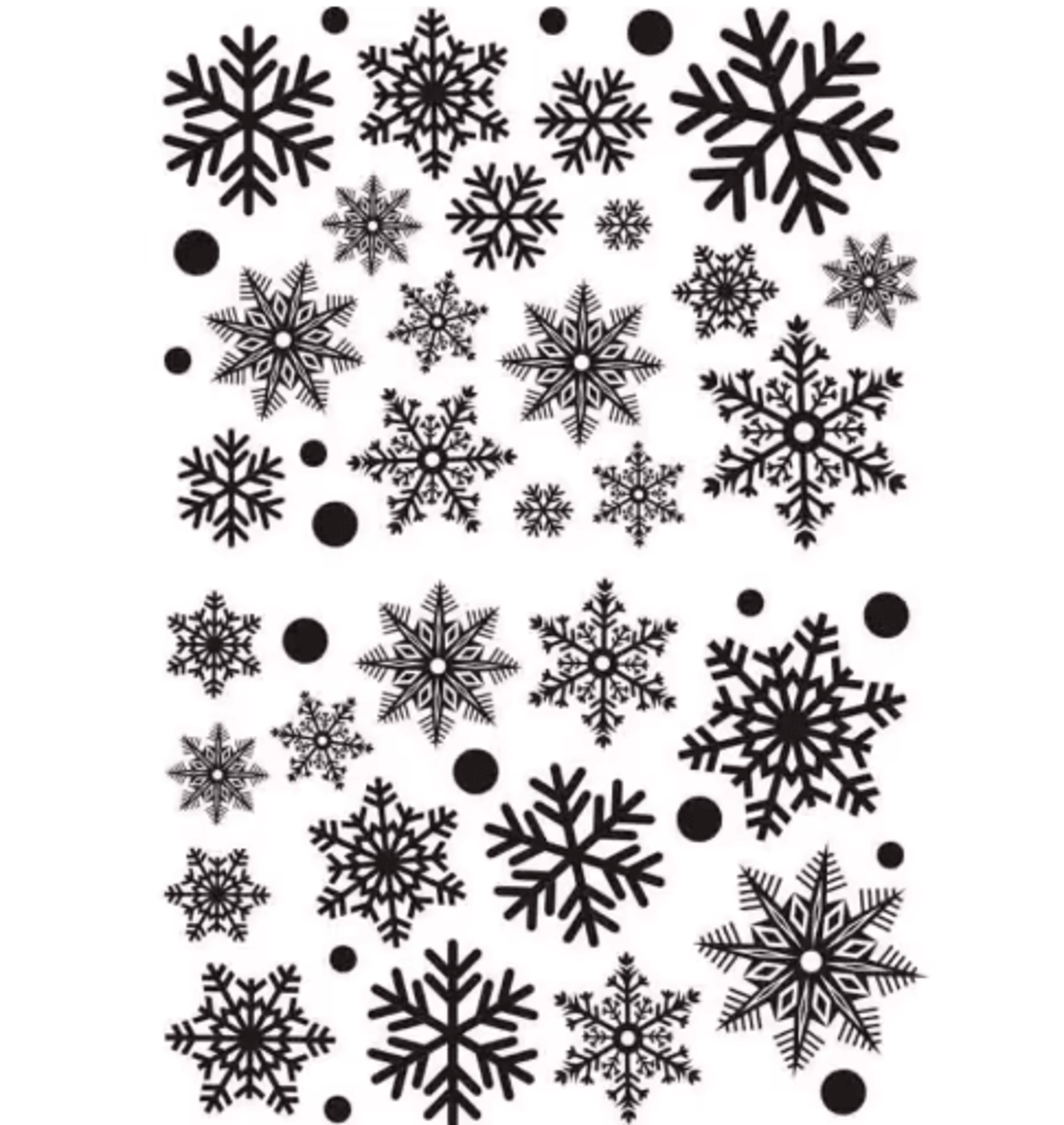 30Piece Christmas Snowflake Window Clings  Reusable Electrostatic PVC Window Decals For Holiday Dec 1