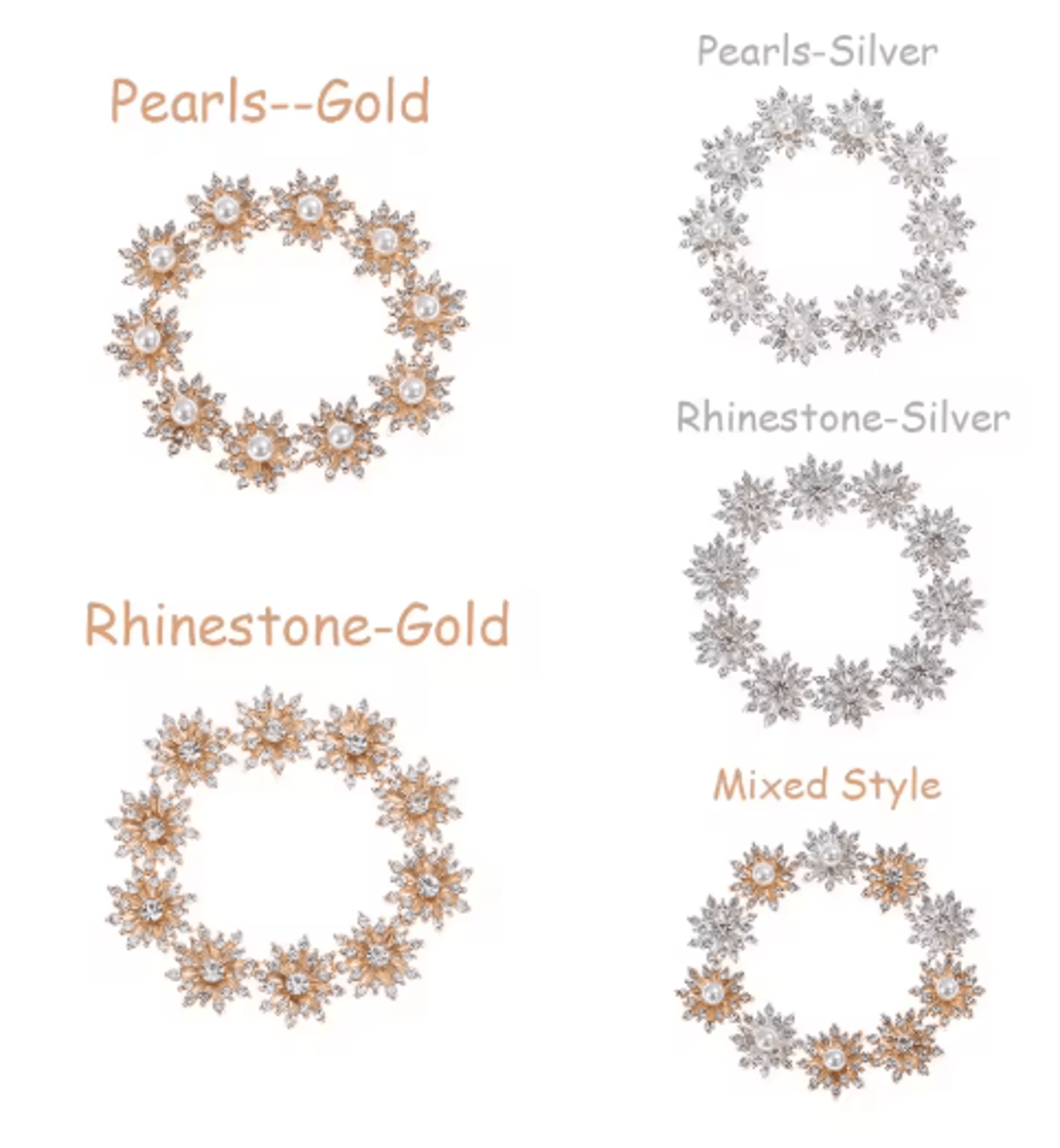 10Piece Snowflake Pearl Rhinestone Buttons  Decorative Flatback Embellishments For Clothing  DIY Cr 27