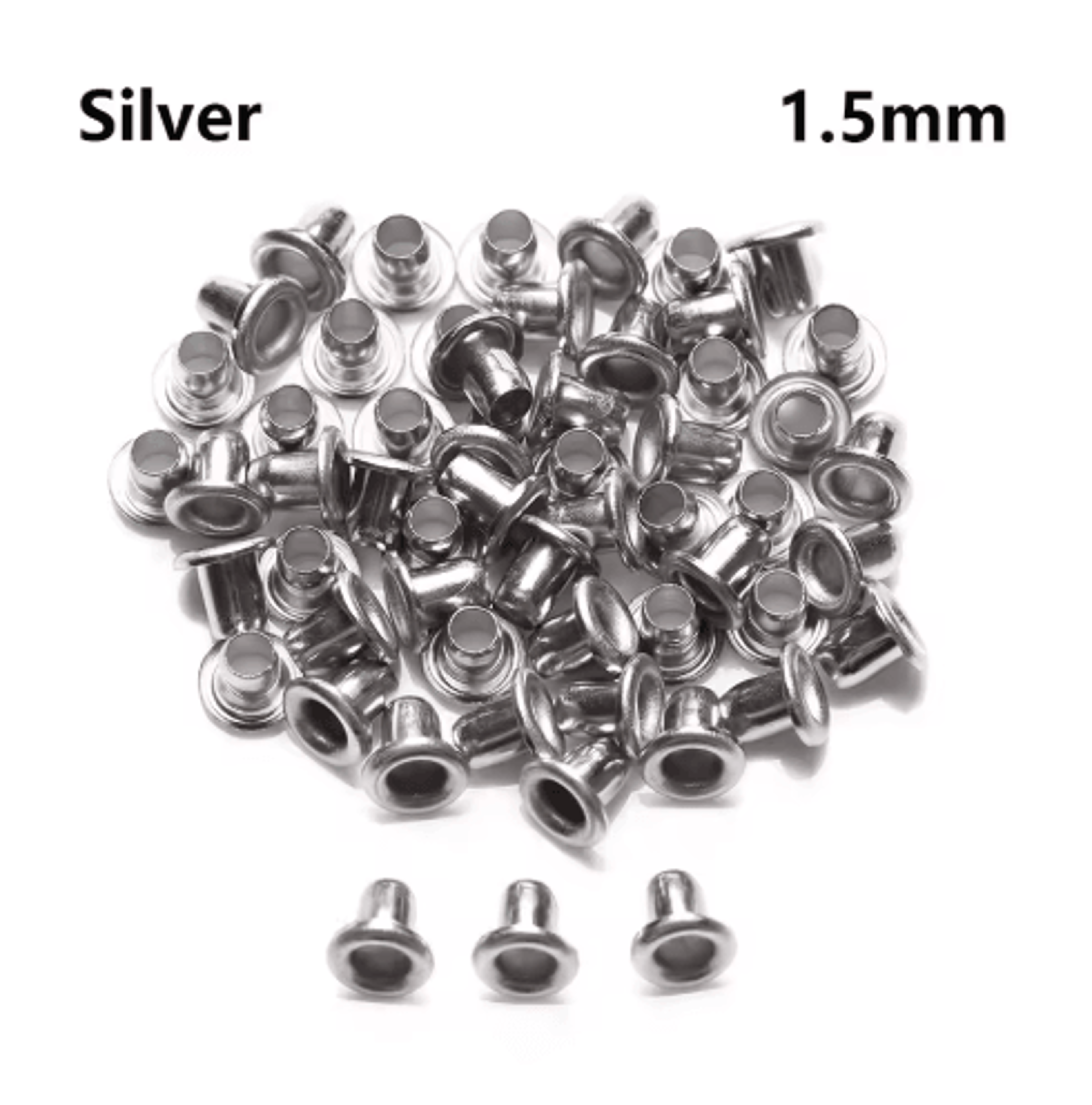 50Piece Mini Metal Eyelets  UltraSmall Eyelet Buttons For Doll Clothes Shoes Bags  Miniature Crafts 10