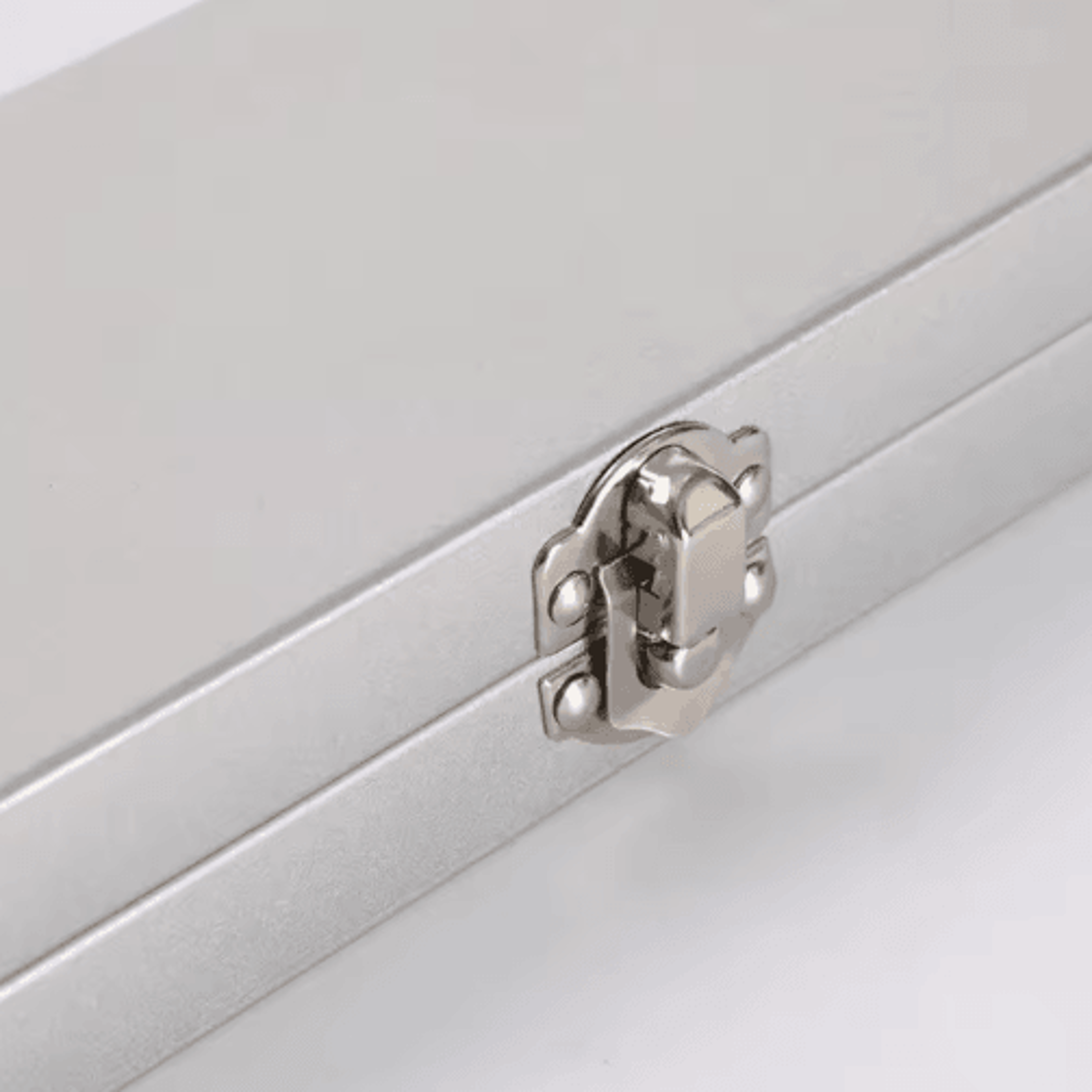 Lockable Metal Storage Box With Hinged Lid  Durable Empty Tin Case For Secure Organization 4