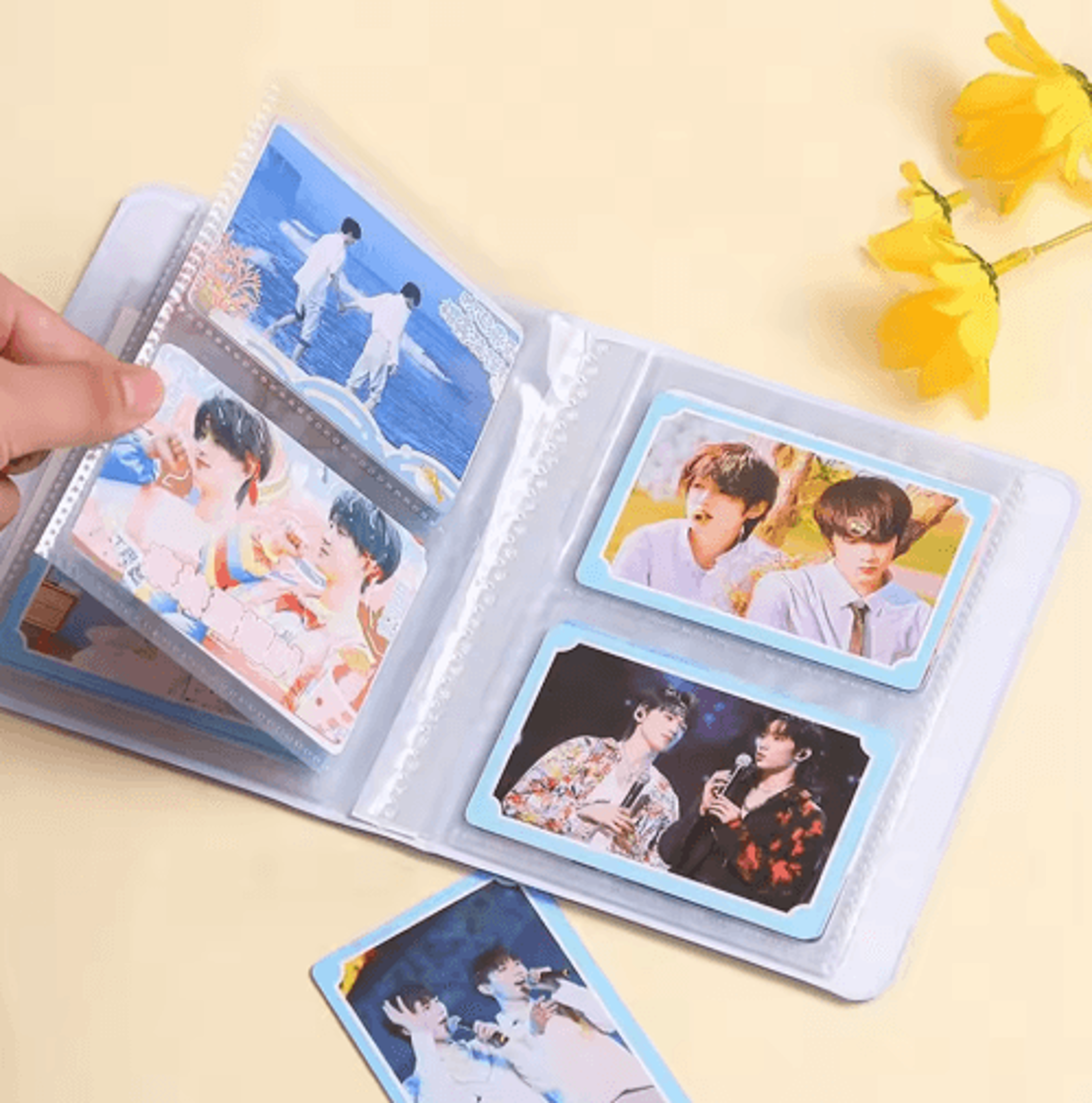 64Pocket Mini Photo Album  Heart Cover Photocard Holder For KPop Cards Photos  Name Cards 11