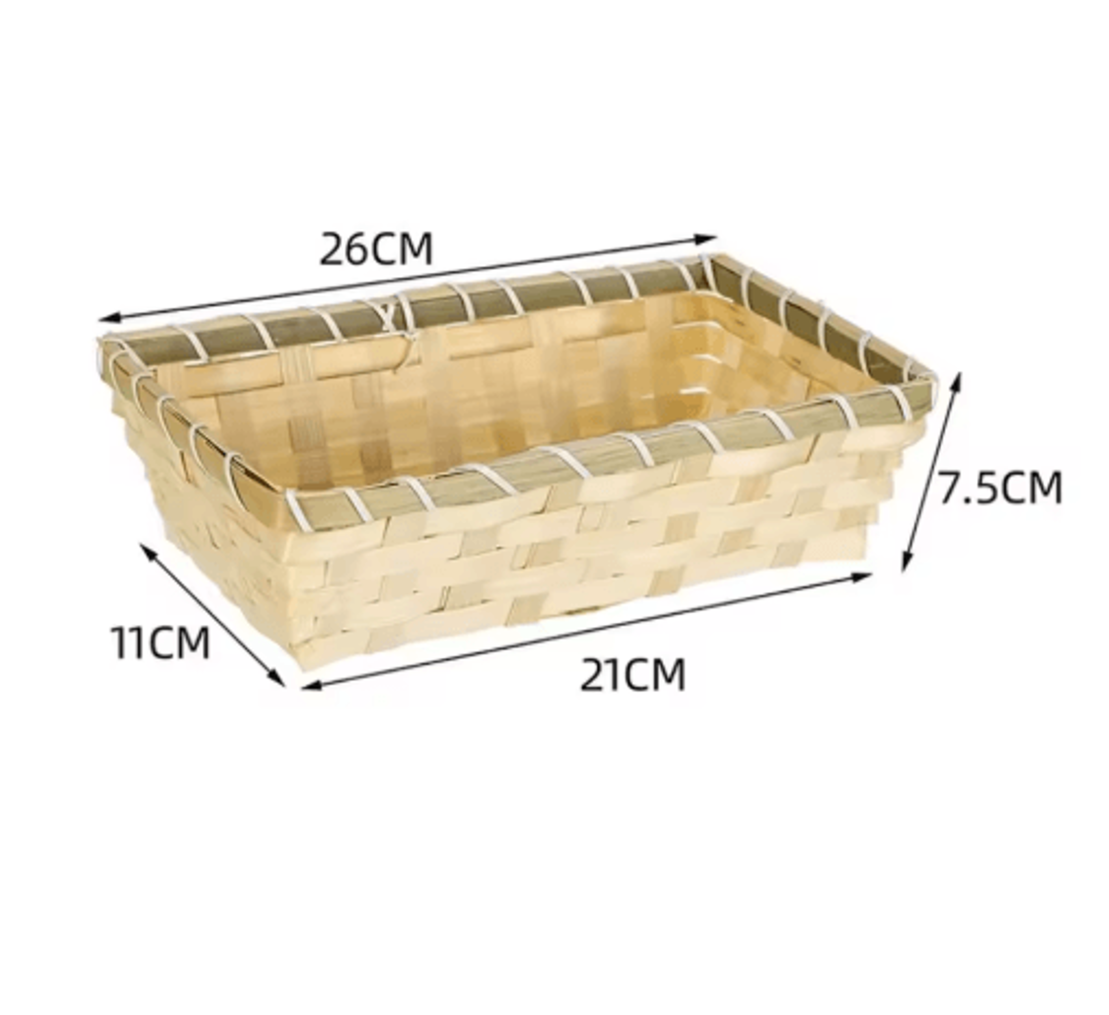 Handmade Woven Bamboo Bread Basket  Natural Wicker Storage  Display Basket For Home And Shop 3