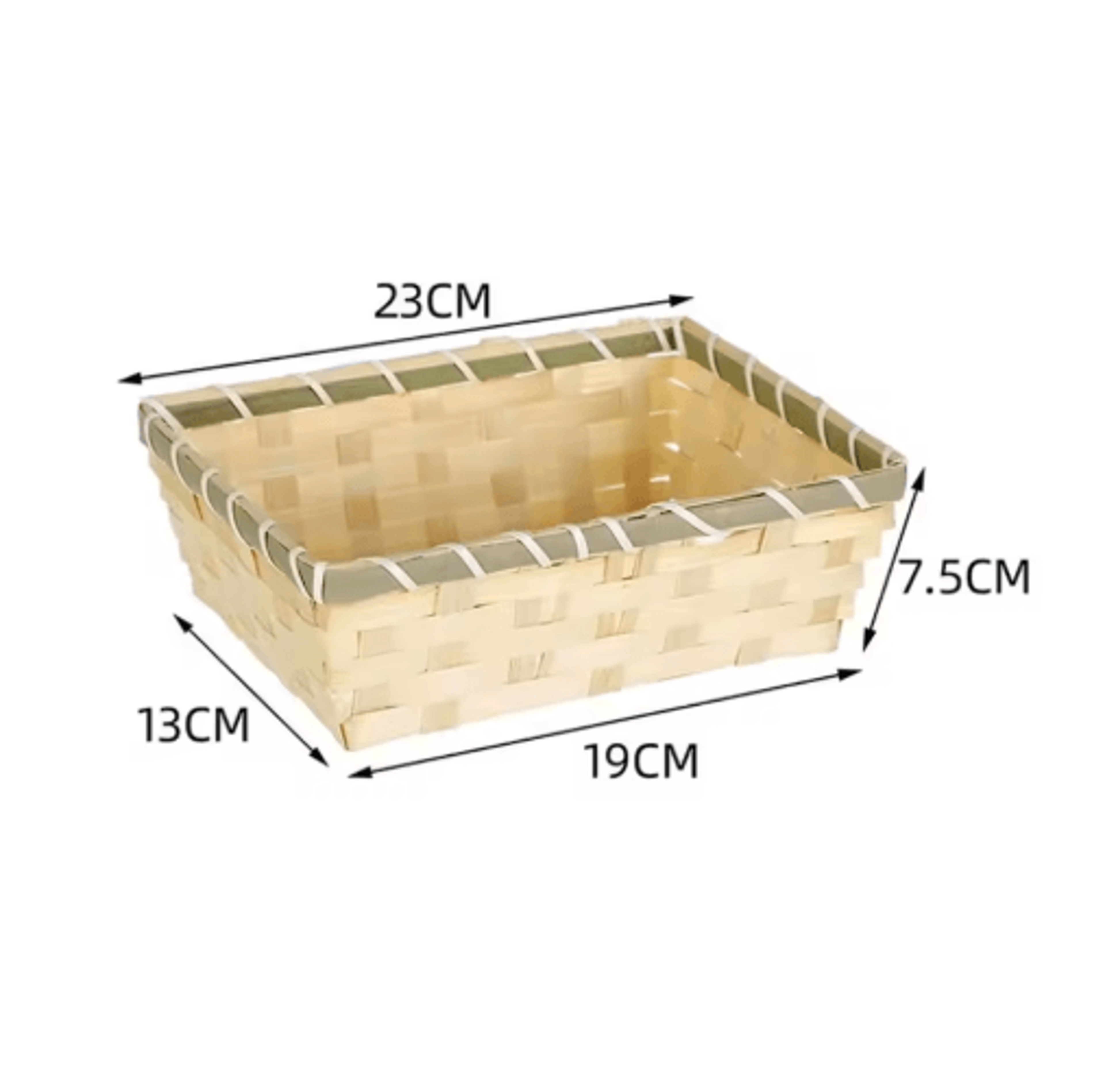 Handmade Woven Bamboo Bread Basket  Natural Wicker Storage  Display Basket For Home And Shop 6