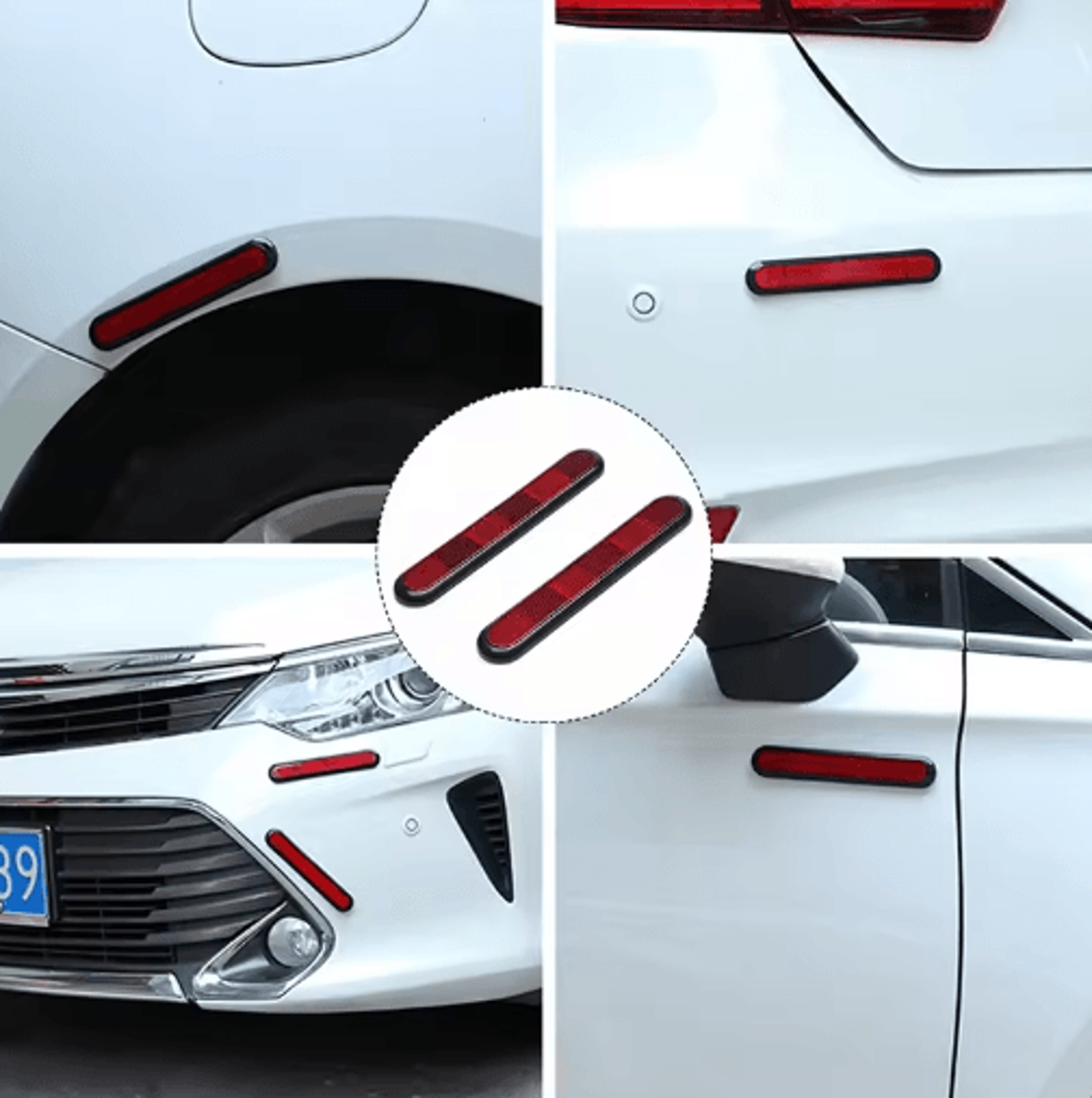 2PCS Reflective Car  Motorcycle Safety Reflectors  HighVisibility Bumper  Front Fork Reflective Sti 4