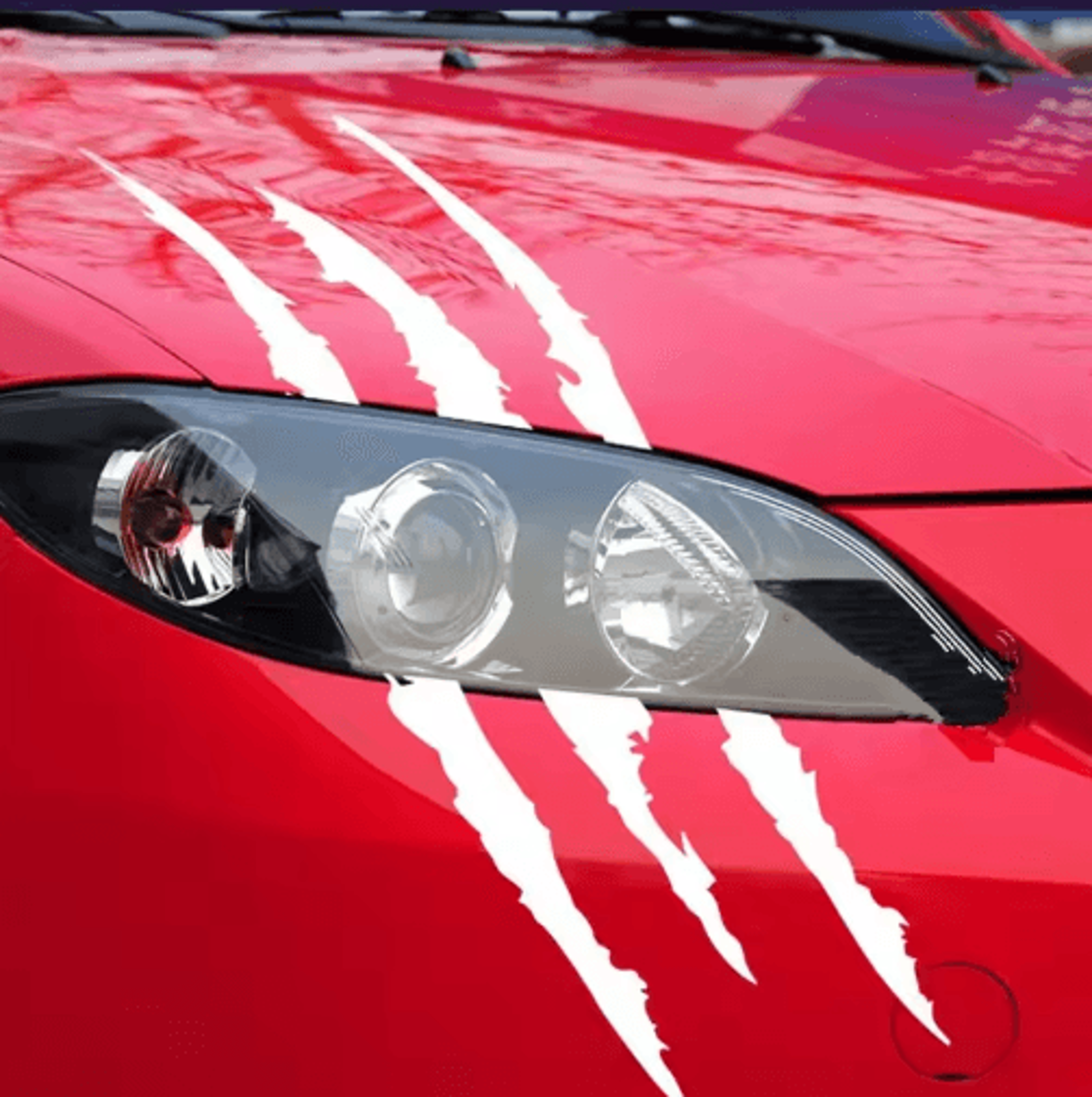 Ghost Claw Reflective Headlight Eyebrow Stickers  Creative Car Headlight  Body Decals 2