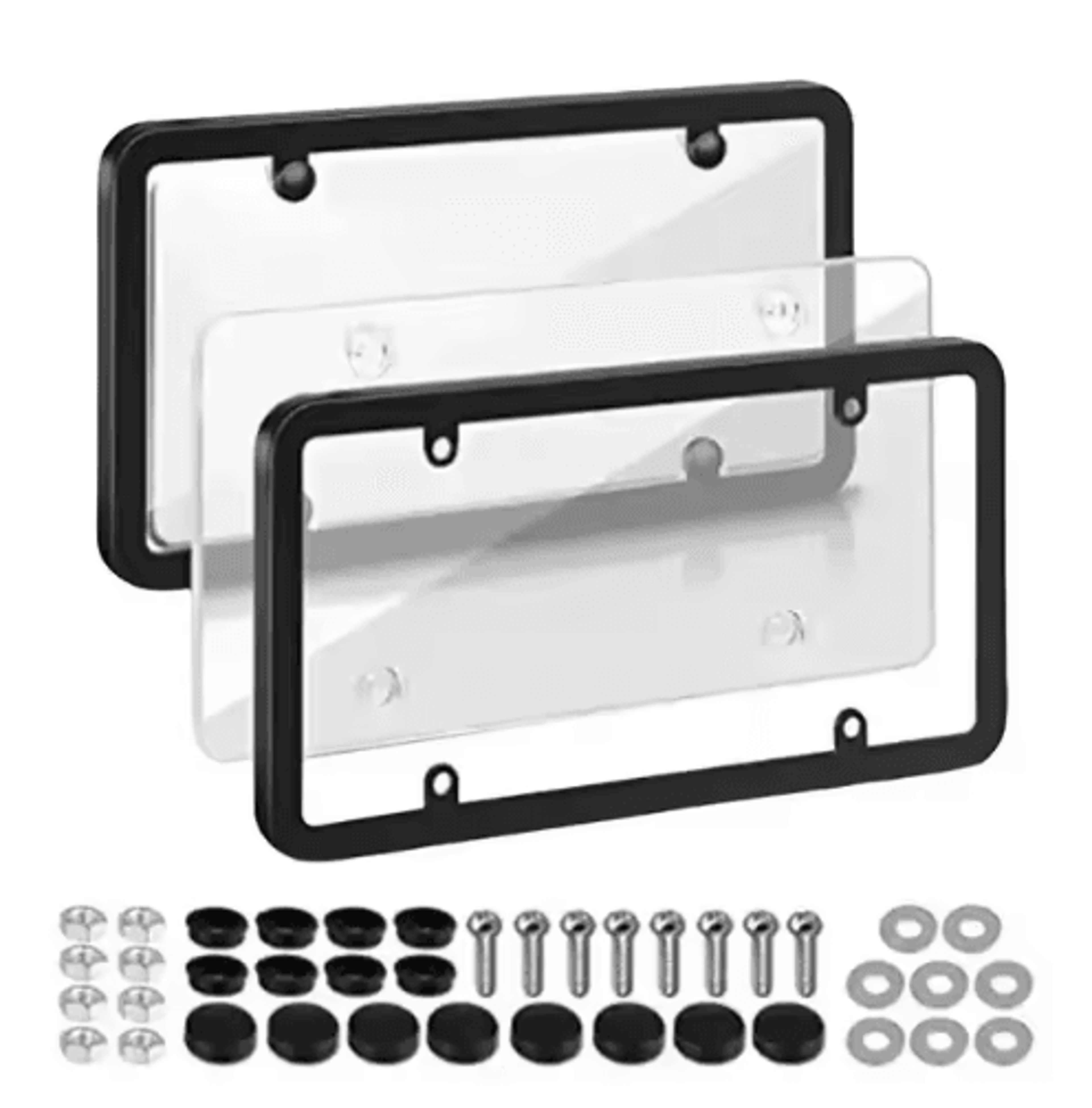 Universal American License Plate Frame  Durable Car License Plate Holder With Mounting Screws 4