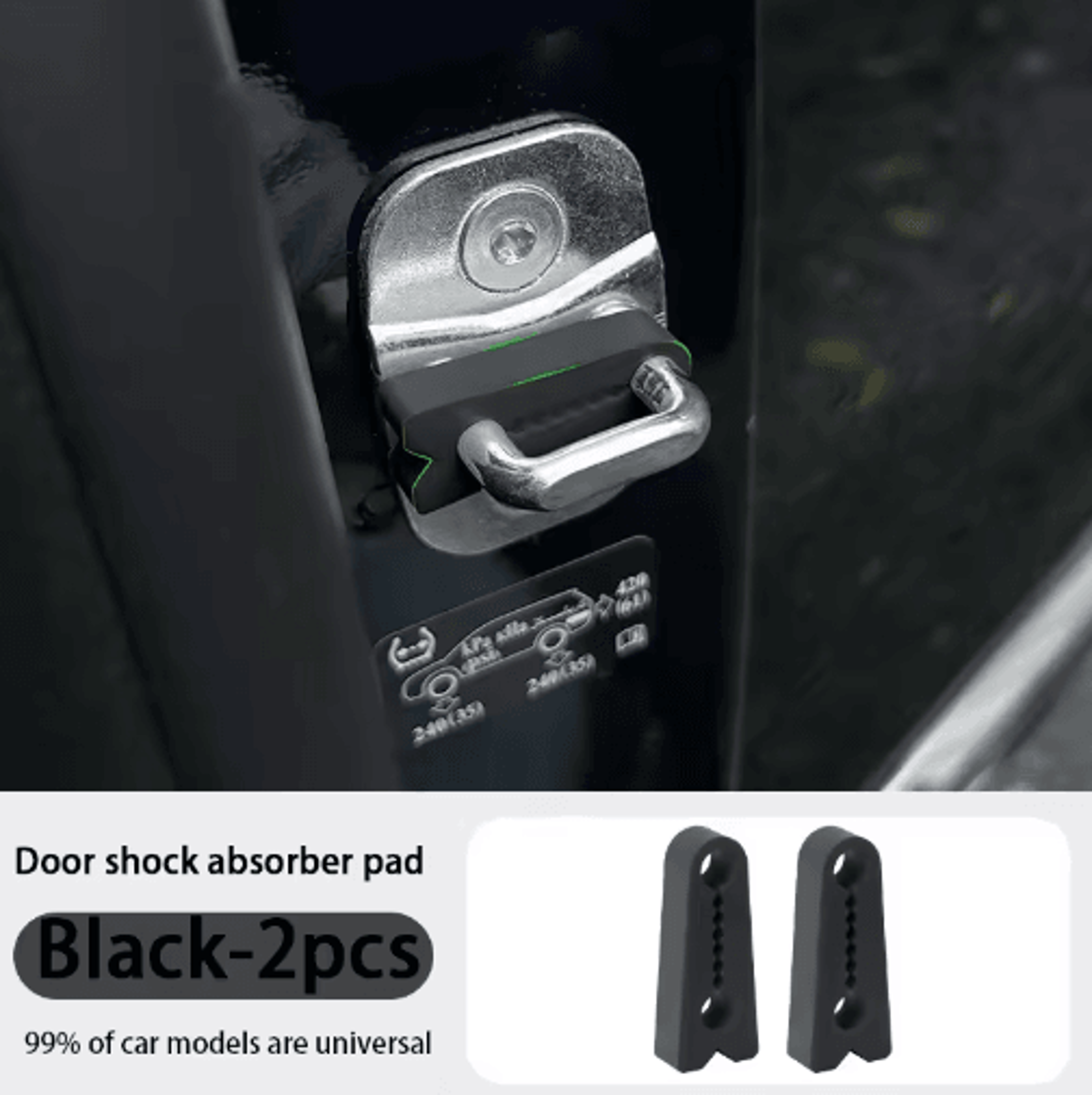 Universal Car Door Shock Absorber Pads  Door Lock Protector  AntiCollision Bumper Covers 4