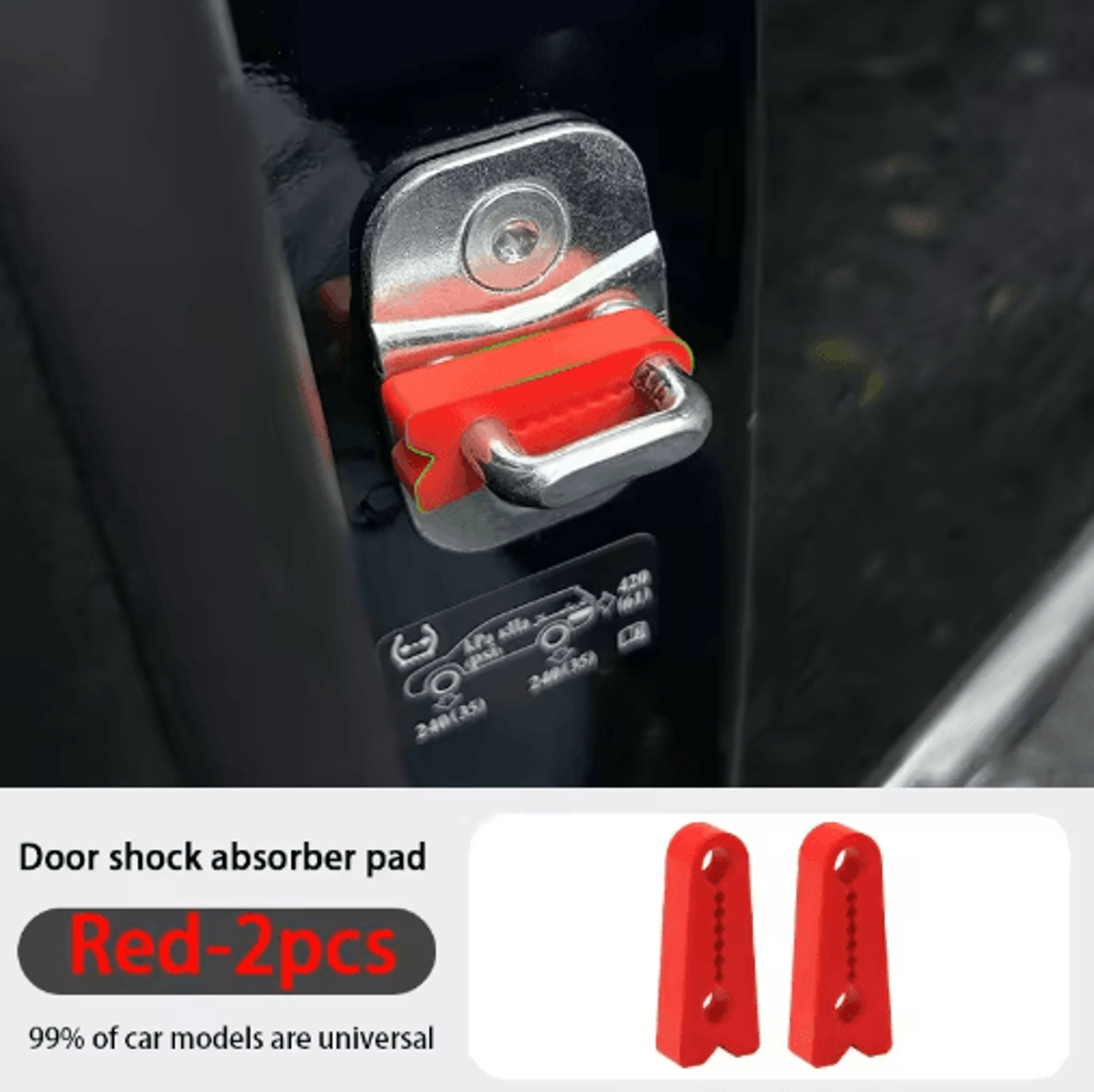 Universal Car Door Shock Absorber Pads  Door Lock Protector  AntiCollision Bumper Covers 5