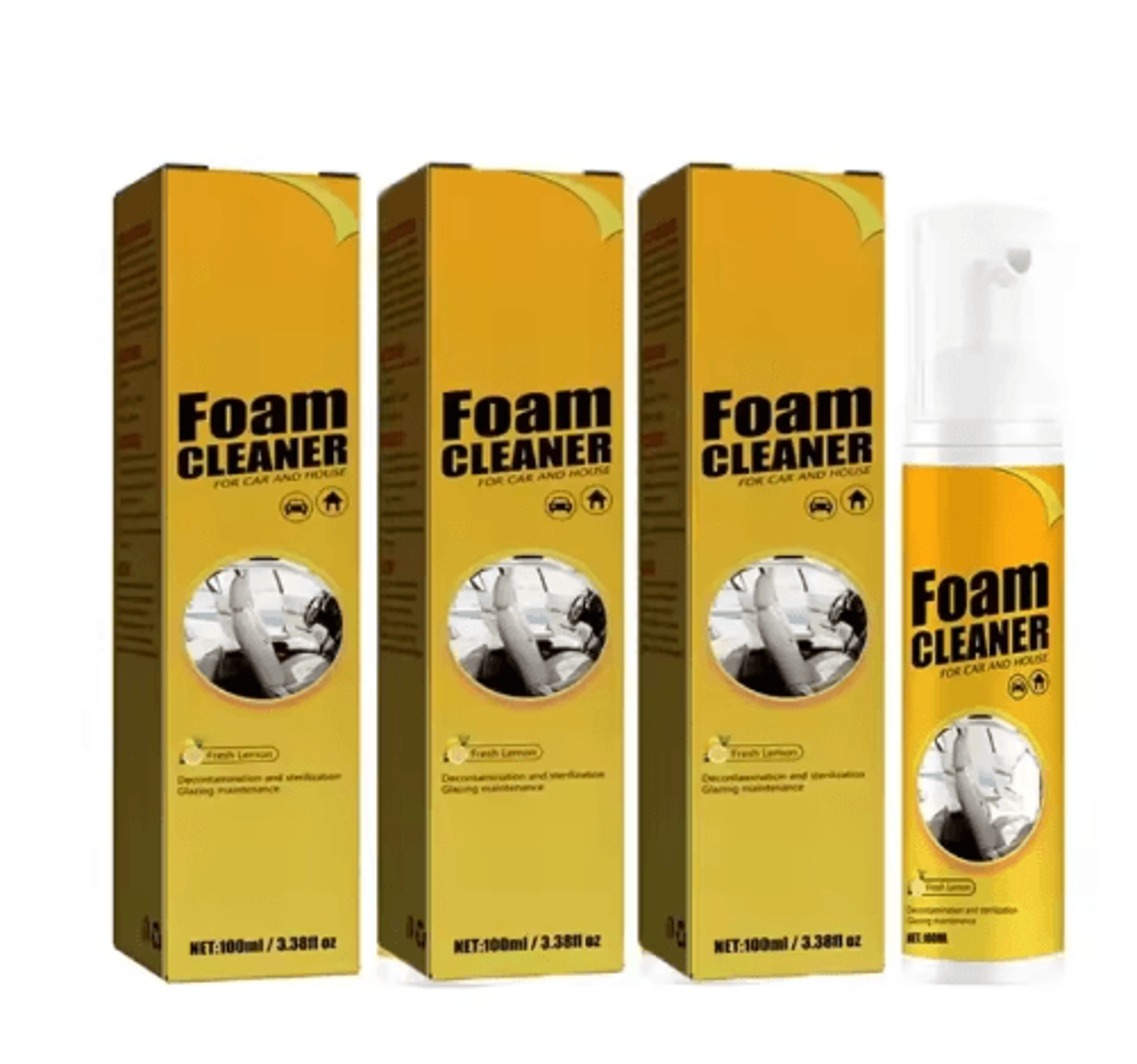 MultiSurface Foam Cleaner For Car Interior Leather Seats  Steering Wheel 2
