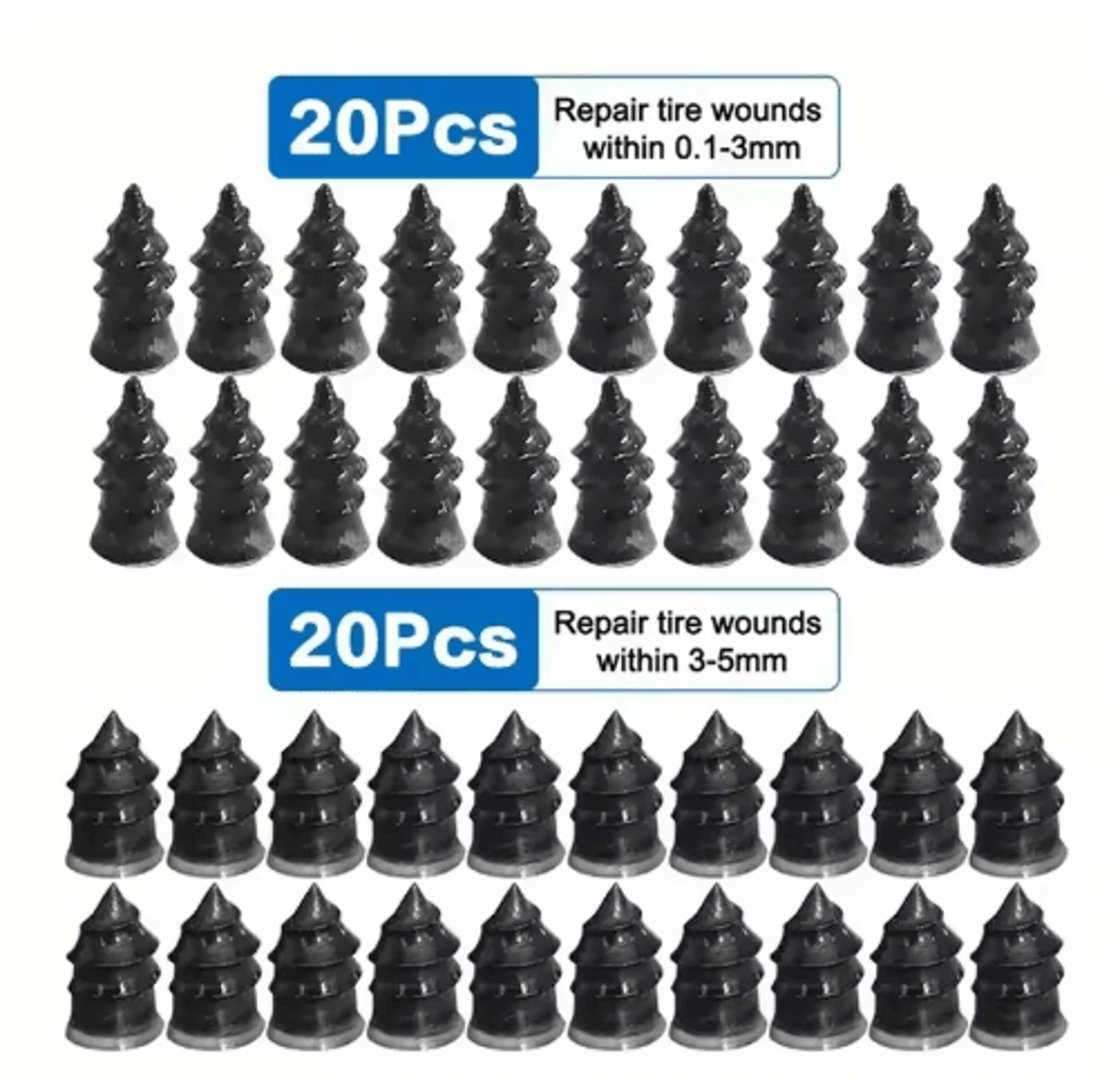 Universal Tire Repair Nail Kit  Quick Rubber Plug Repair Tool For Cars  Motorcycles 3