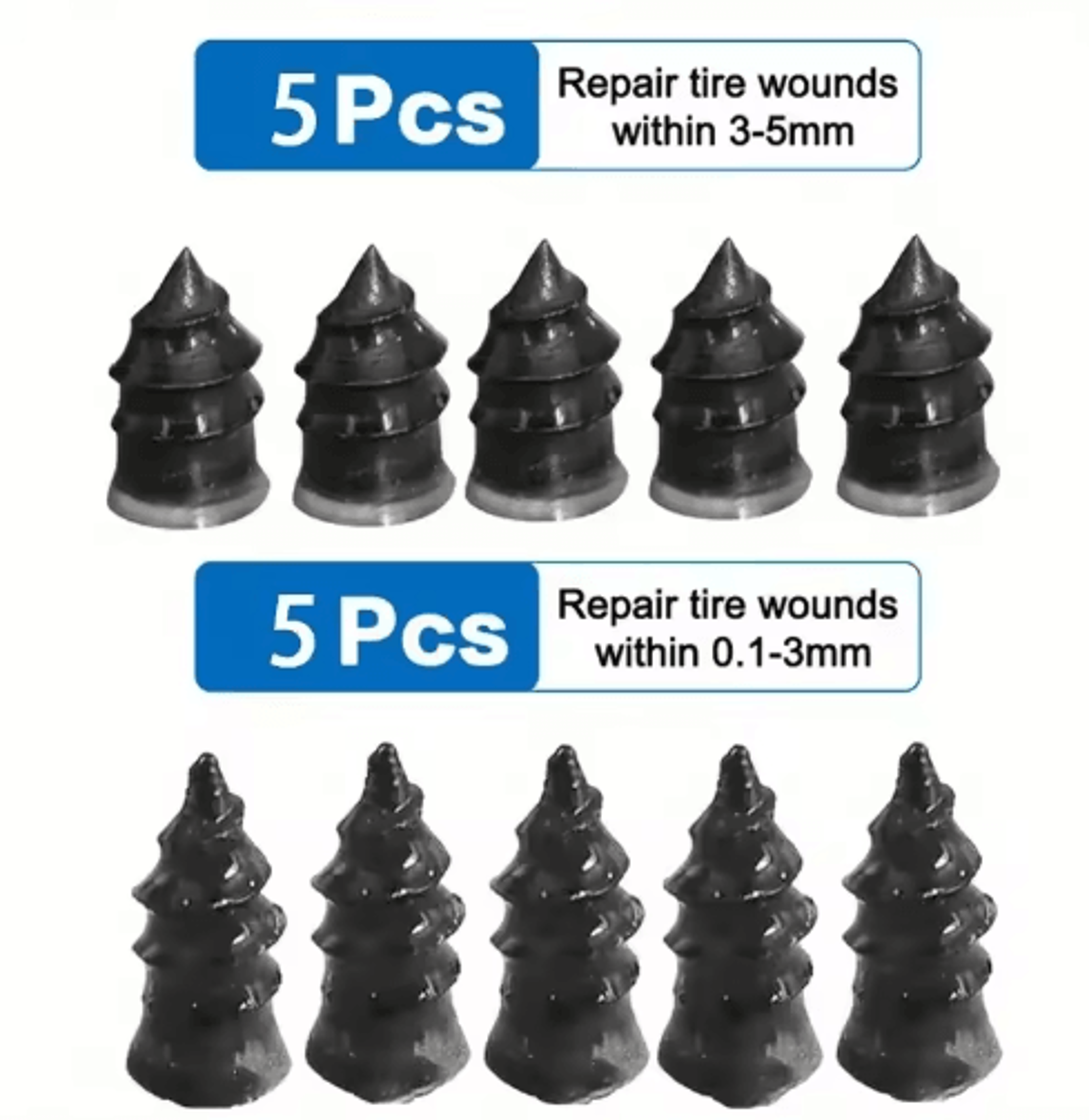Universal Tire Repair Nail Kit  Quick Rubber Plug Repair Tool For Cars  Motorcycles 6