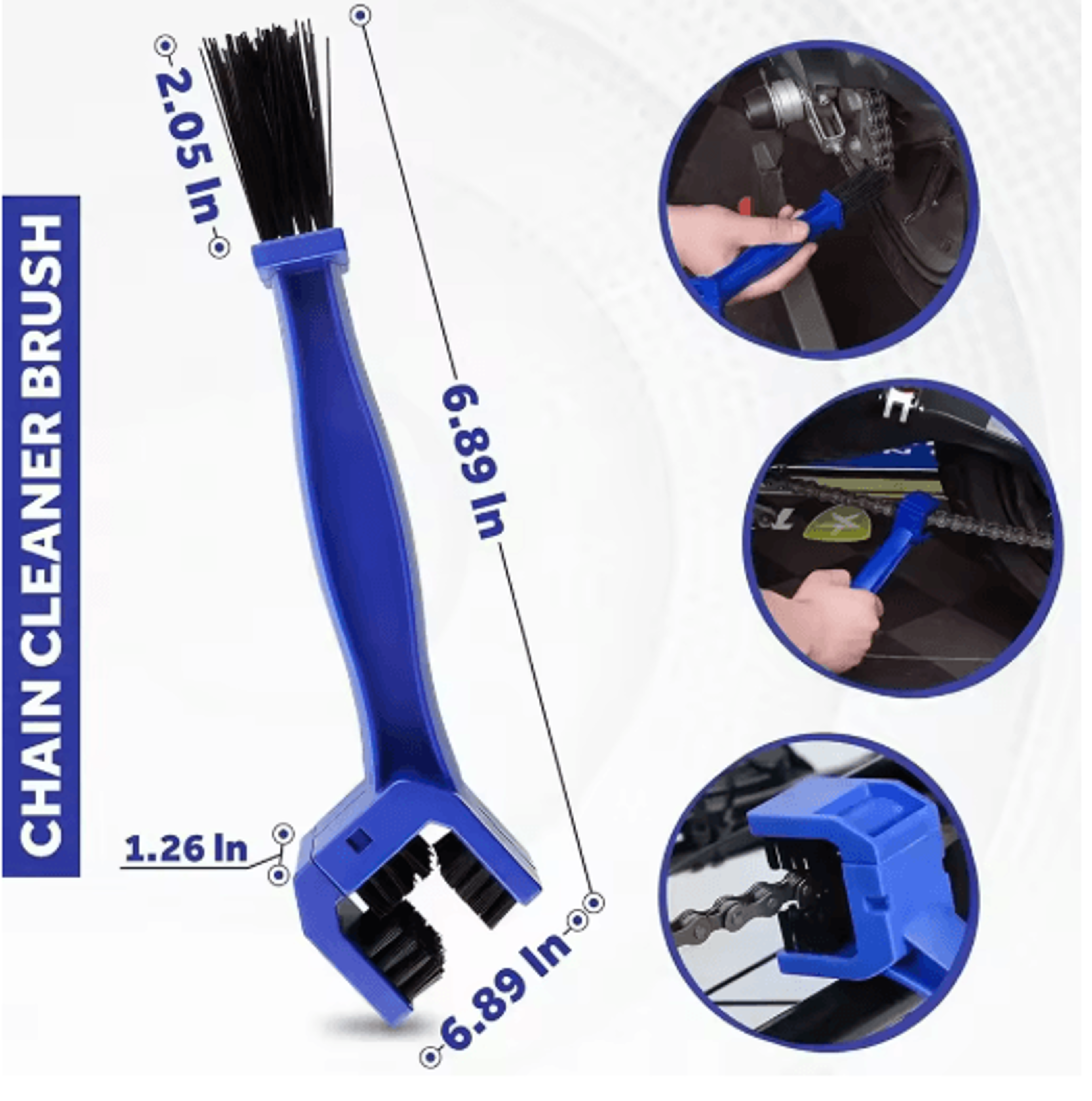 MultiPurpose Bike Chain Cleaning Brush  Drivetrain Gear  Motorcycle Chain Cleaning Tool 8