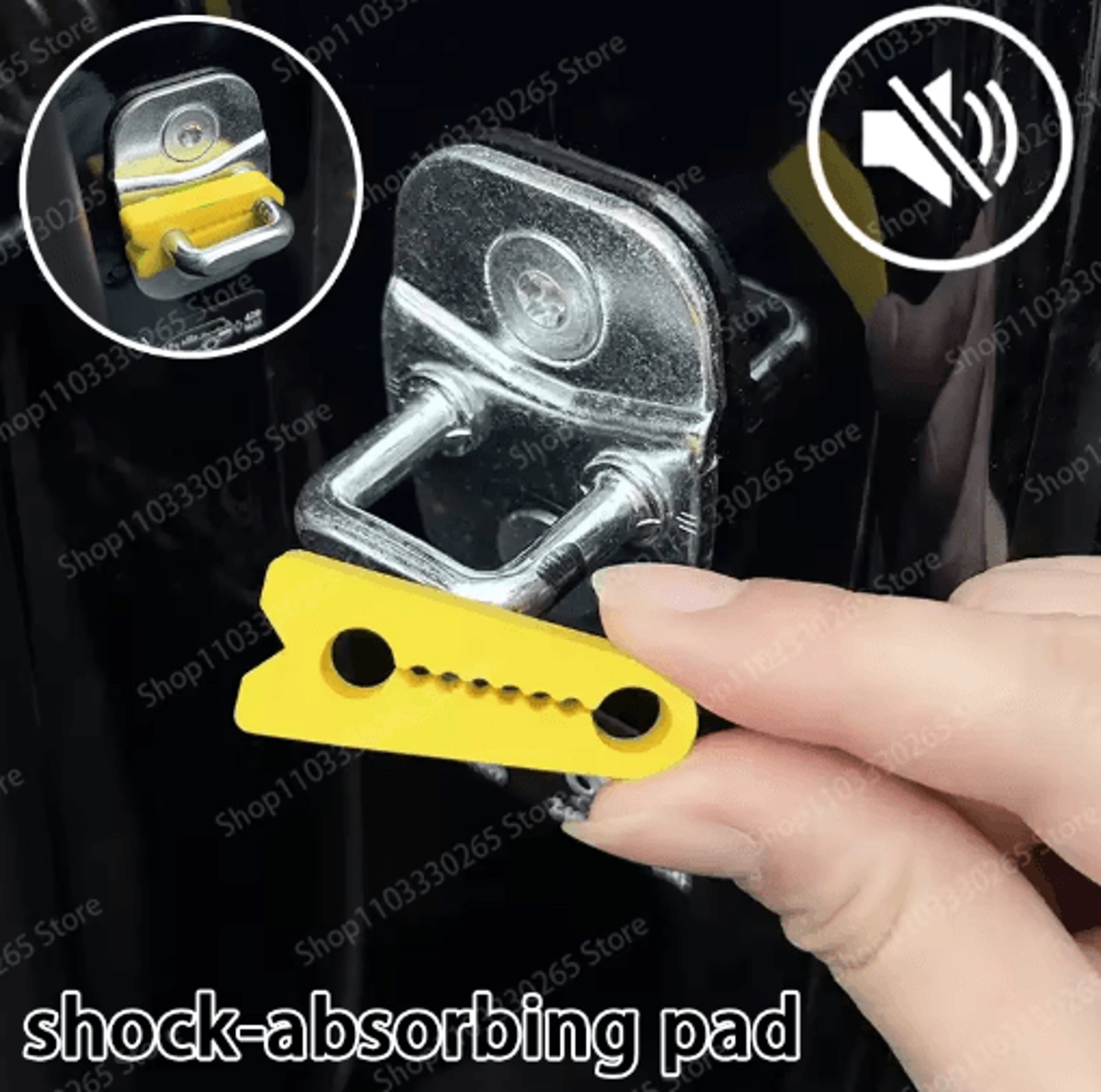 Silicone Car Door Lock Protector  AntiCollision ShockAbsorbing Buffer Pads 0