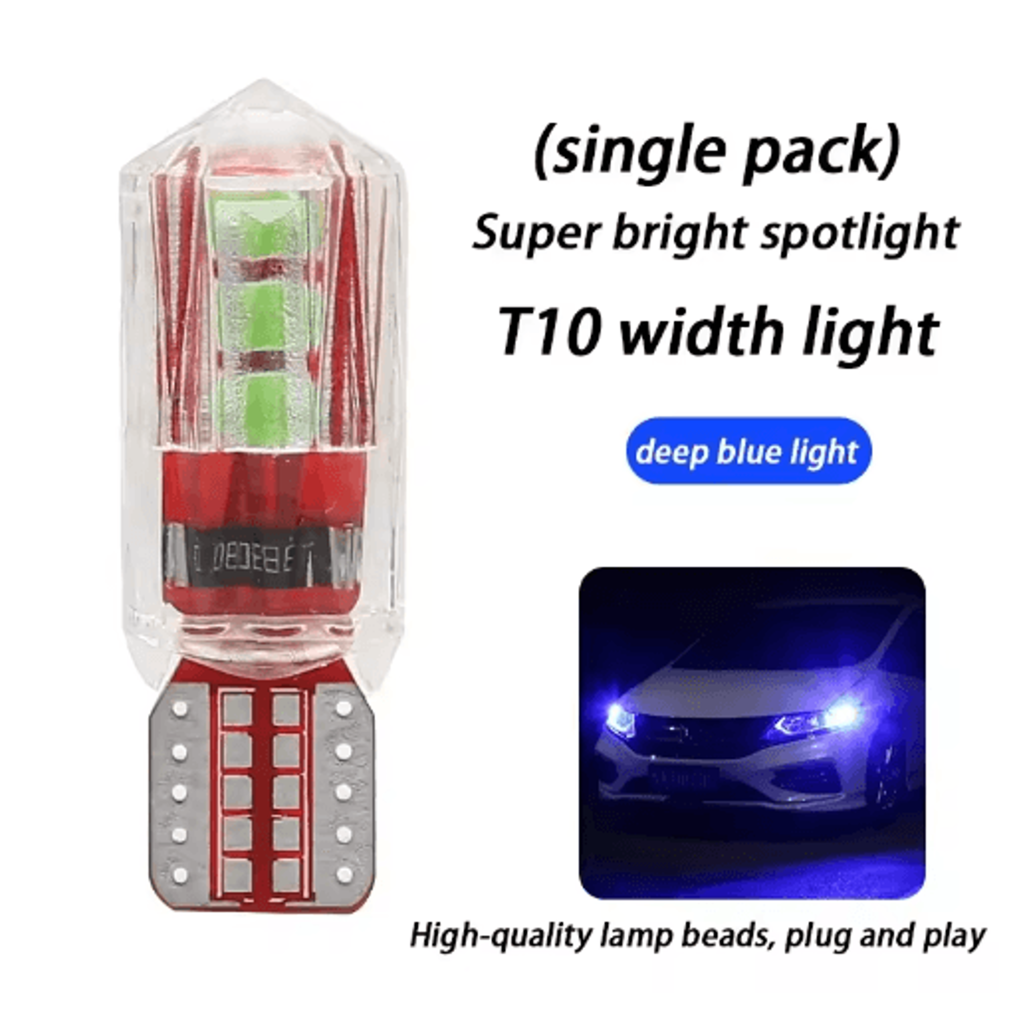 Ice Blue T10 LED Bulb  Super Bright Car Clearance  Parking Light Upgrade 0