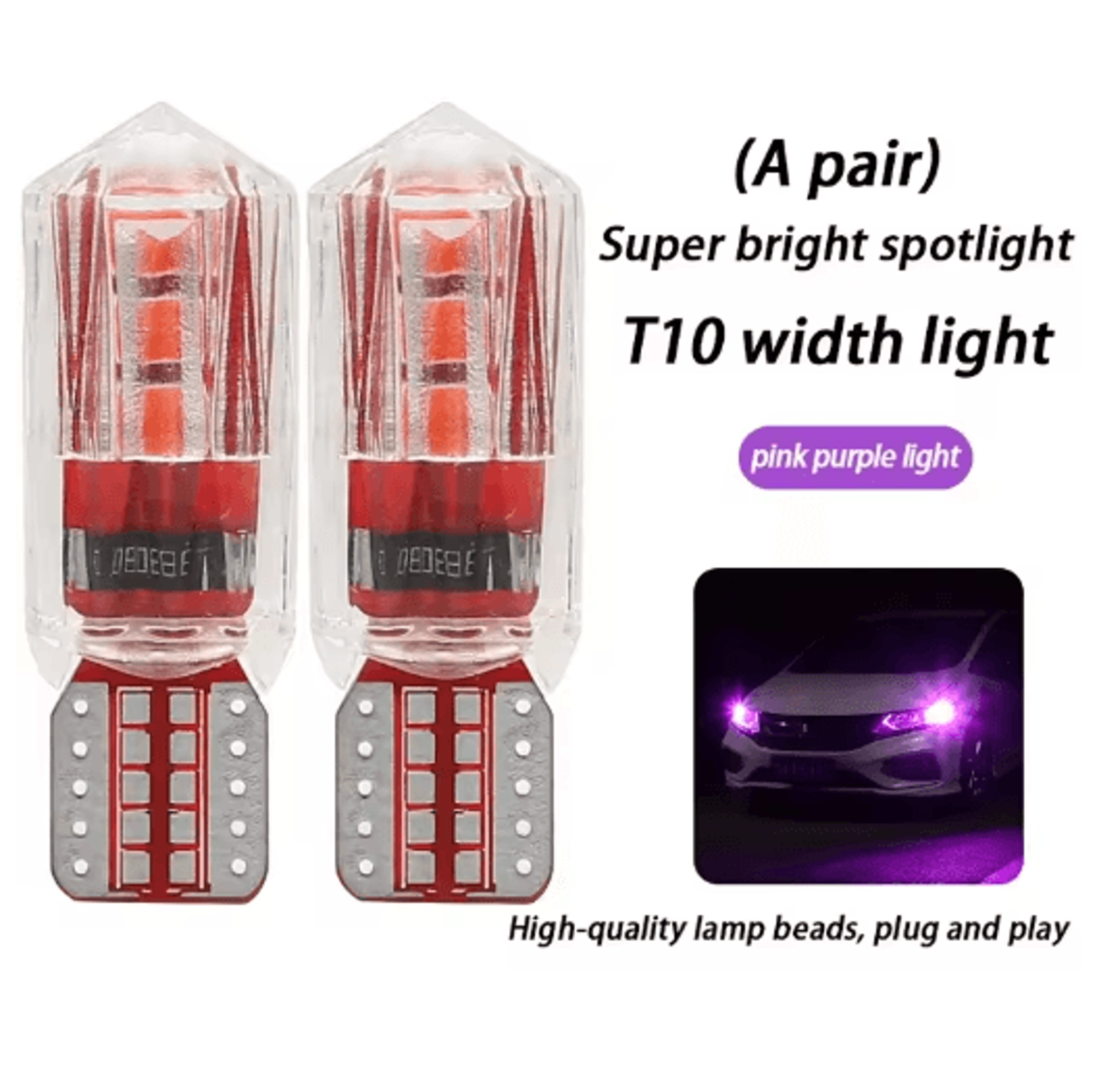 Ice Blue T10 LED Bulb  Super Bright Car Clearance  Parking Light Upgrade 5