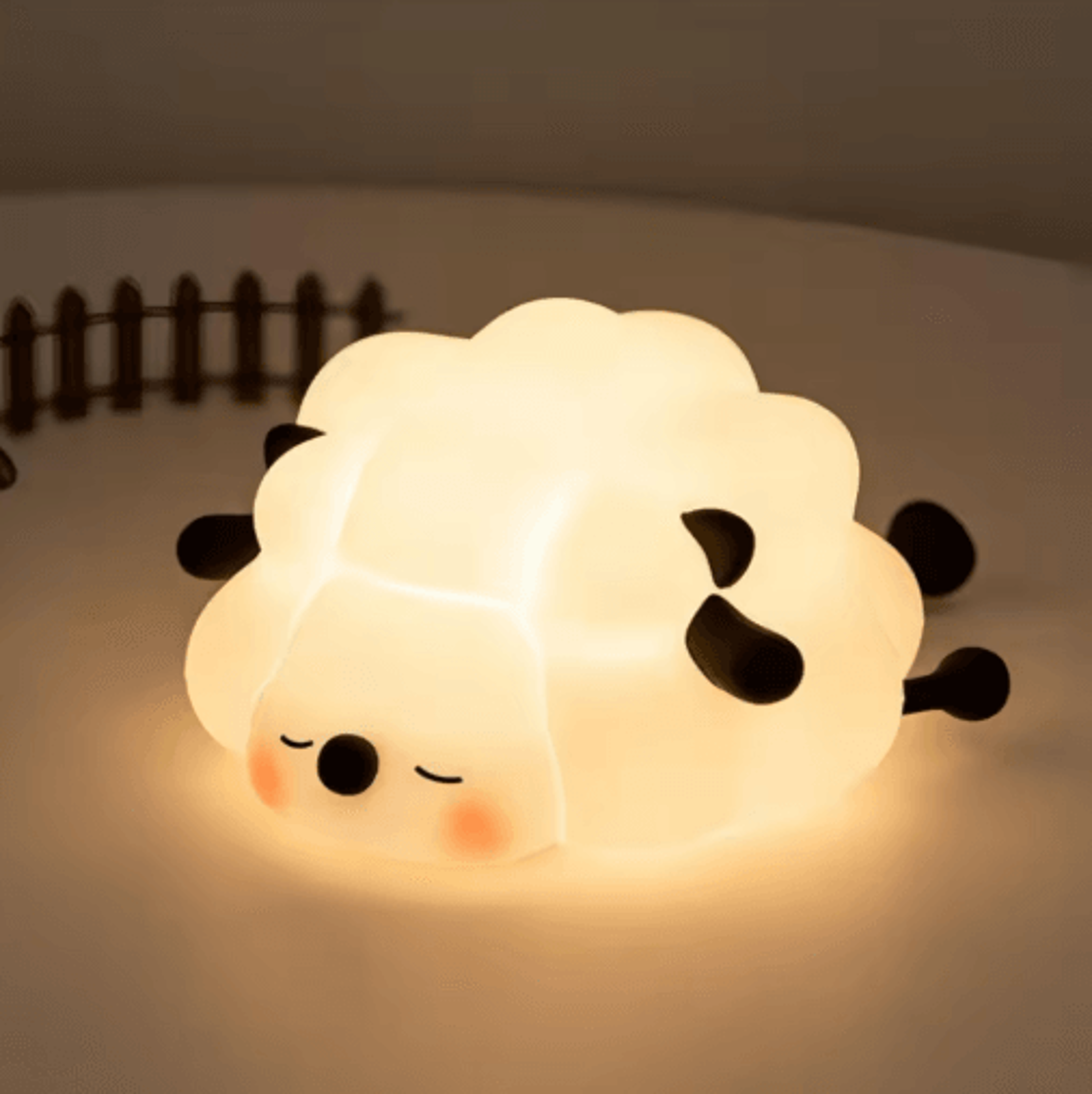 Cute Silicone Night Light USB Rechargeable LED Bedside Lamp For Kids  Bedroom Decor 4