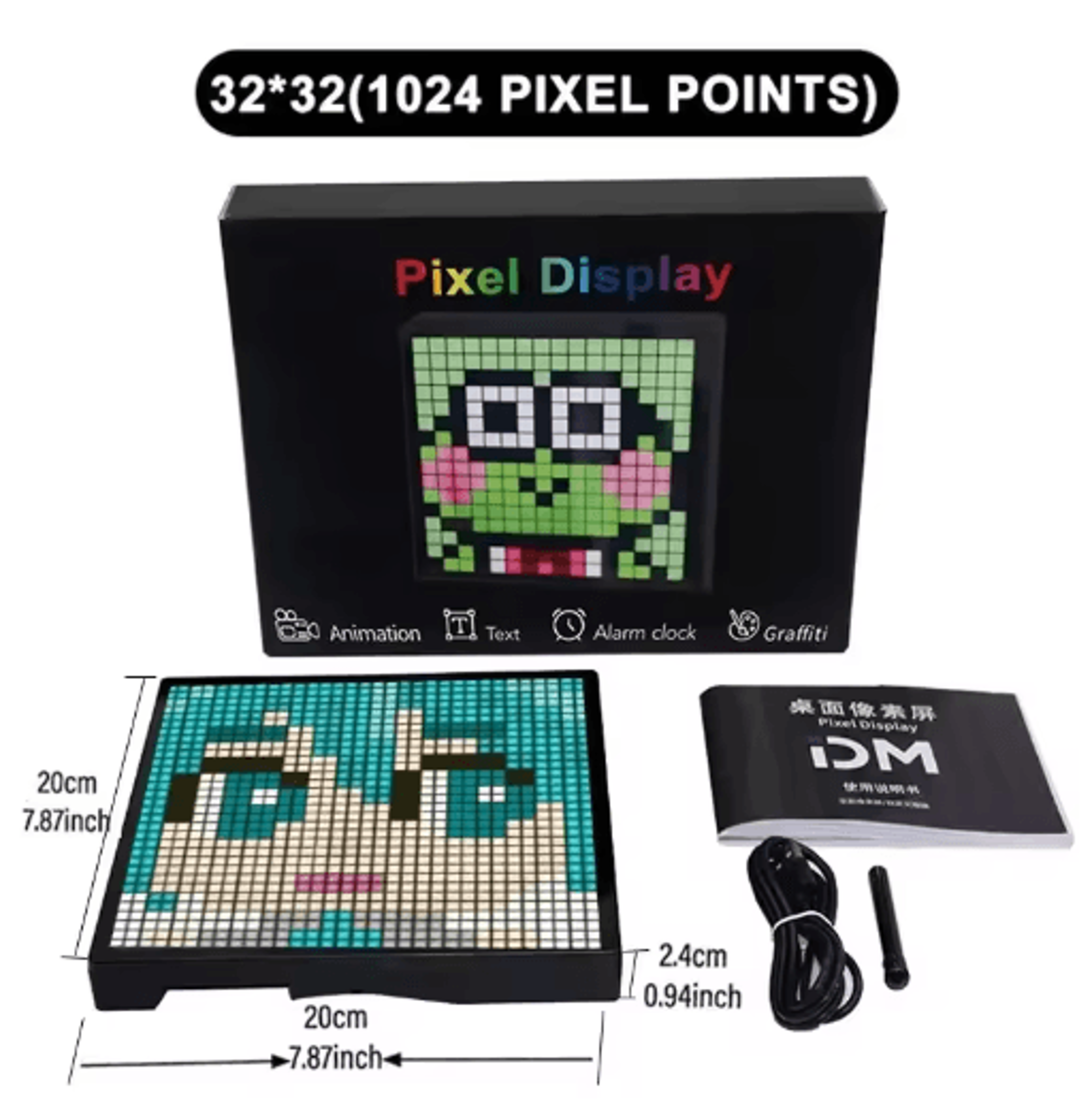 Smart RGB LED Matrix Display With Bluetooth App Control For Pixel Art  Gaming Room Decor 2