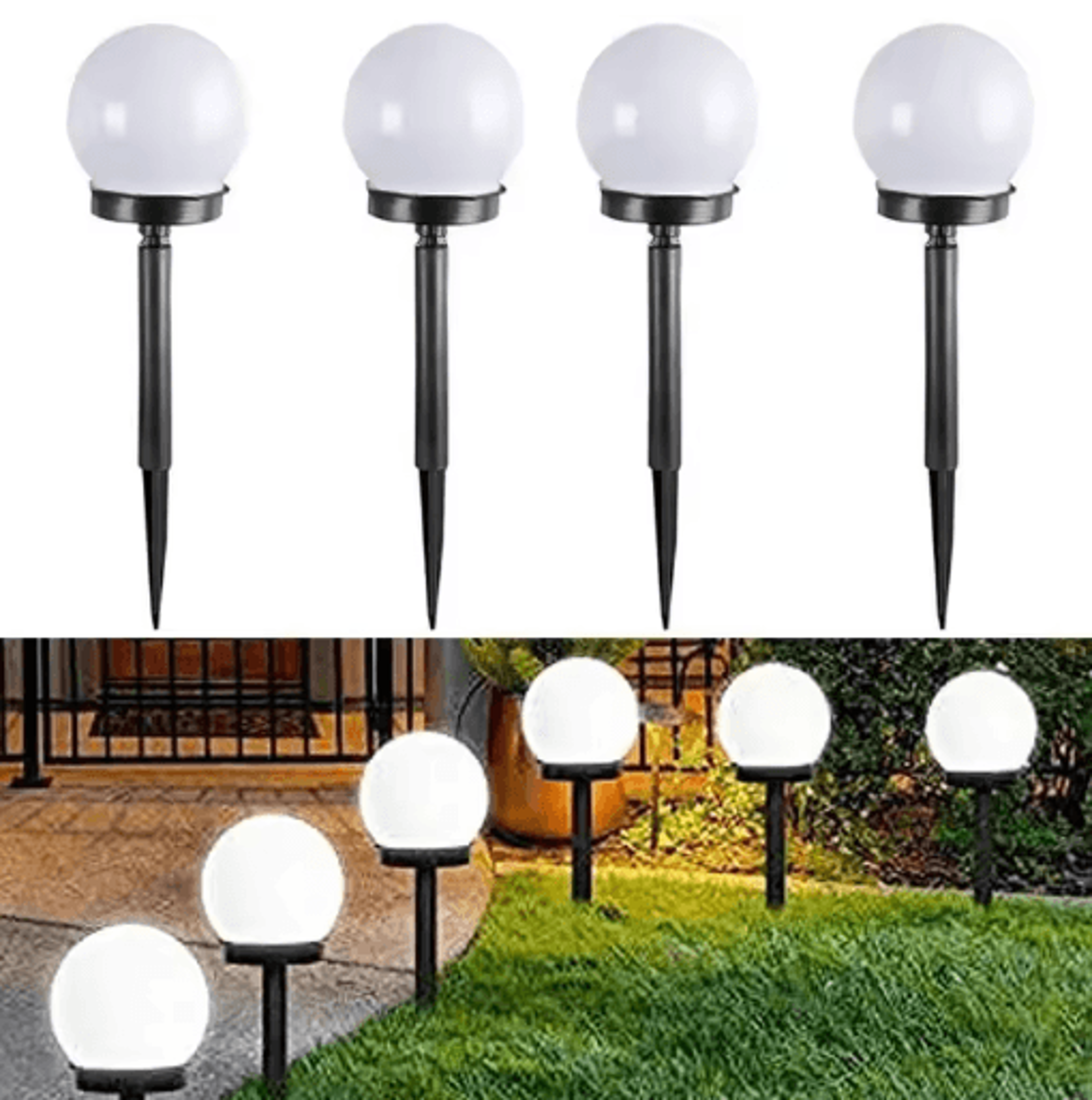 solar led bulb lights waterproof outdoor garden & lawn landscape lamps