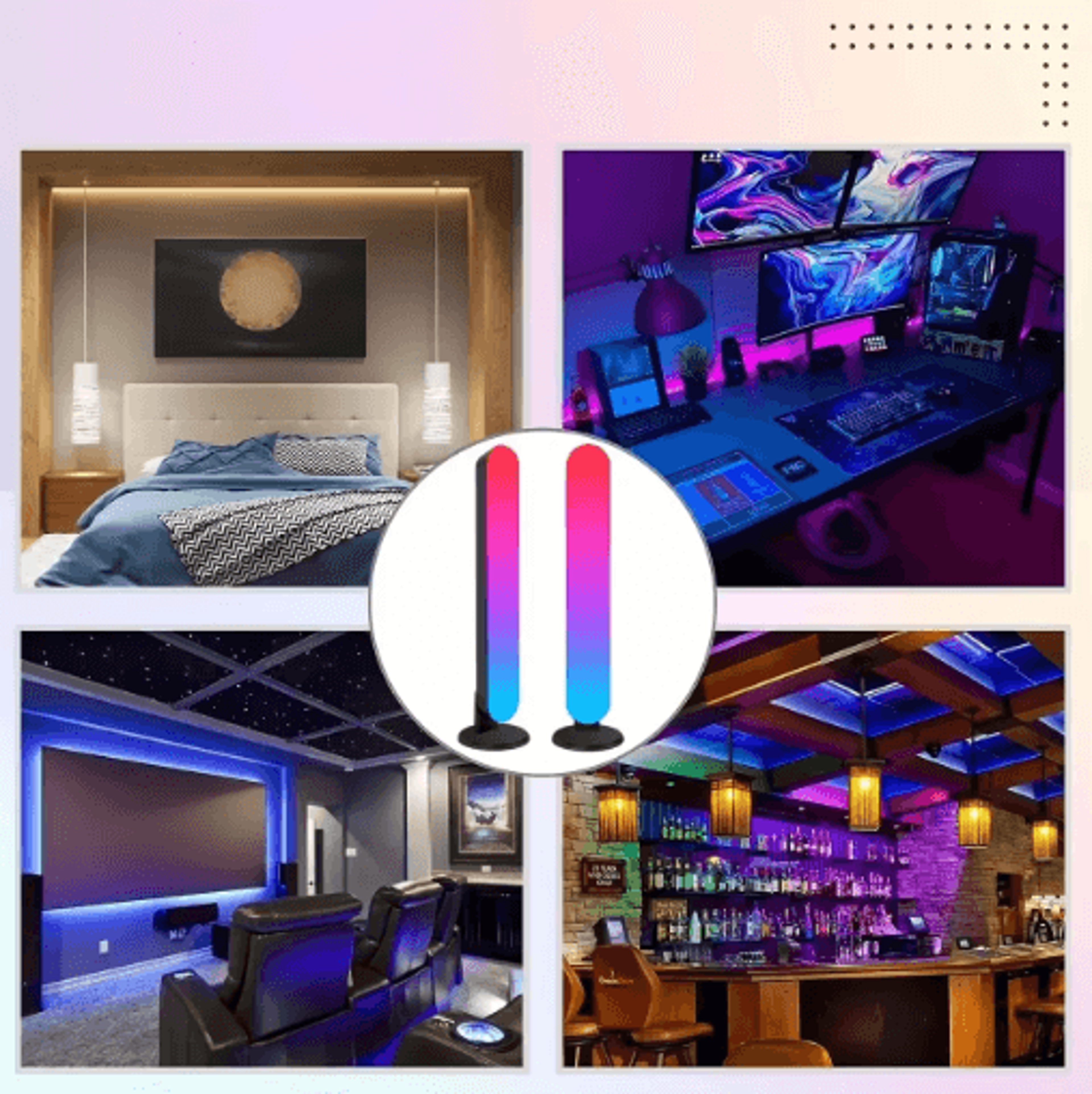 RGB Music Rhythm Light USB Rechargeable Sound Reactive LED Light Ba 4