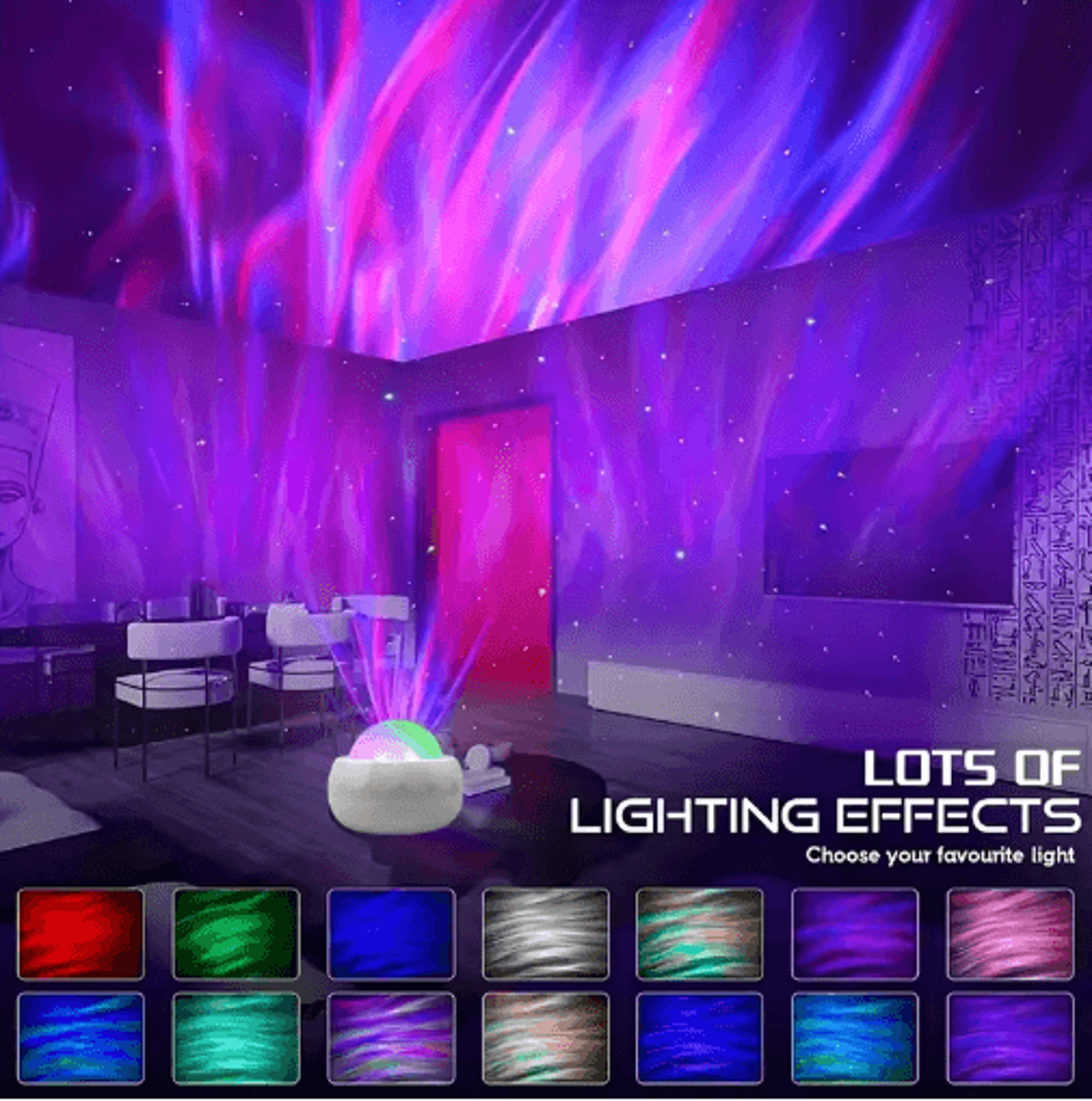 Northern Lights Starry Sky Projector Lamp With Aurora LED Galaxy Light 3