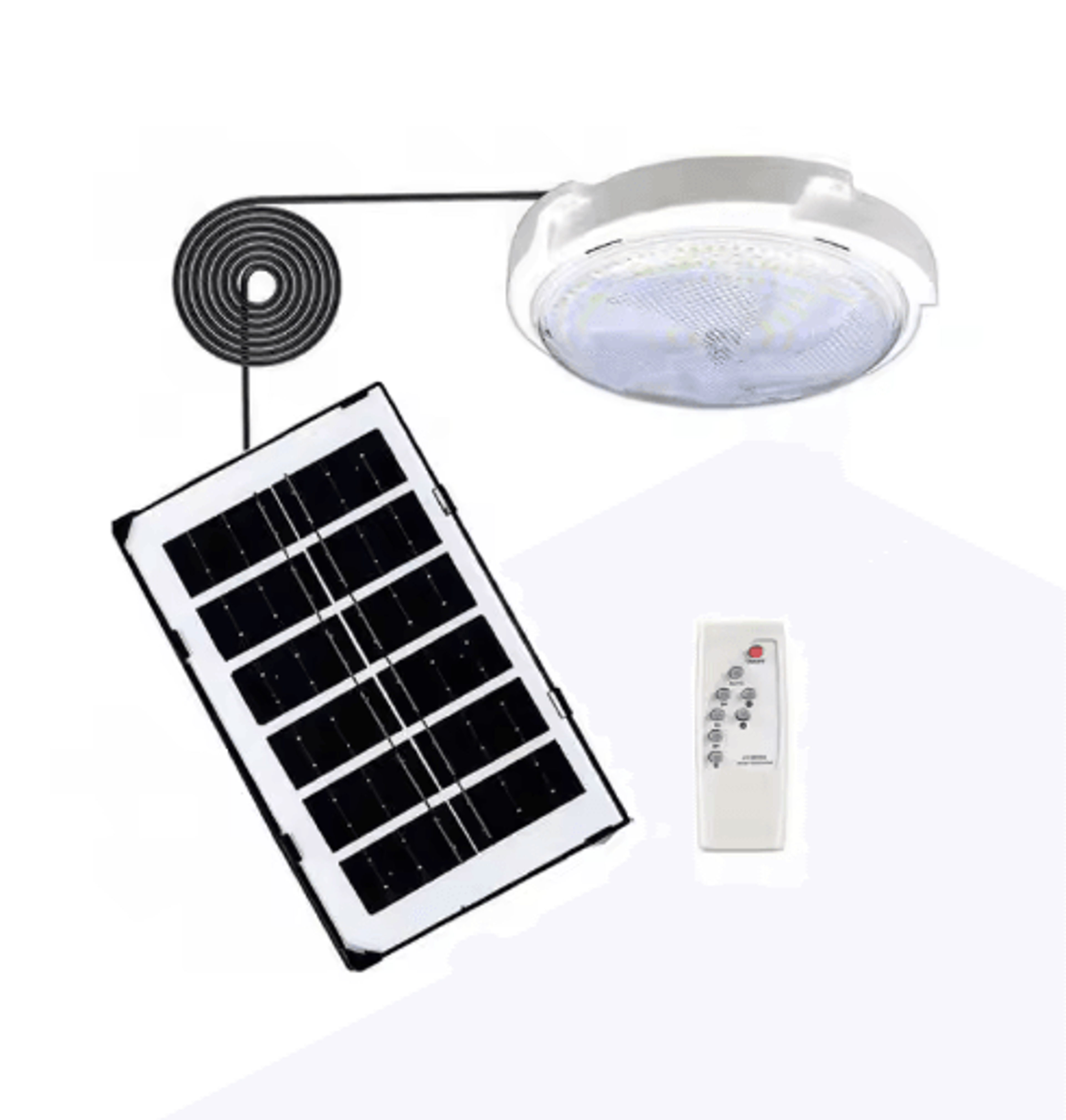 LED Solar Ceiling Light IP65 Waterproof With Remote Control For Indoor  Outdoor Use 2