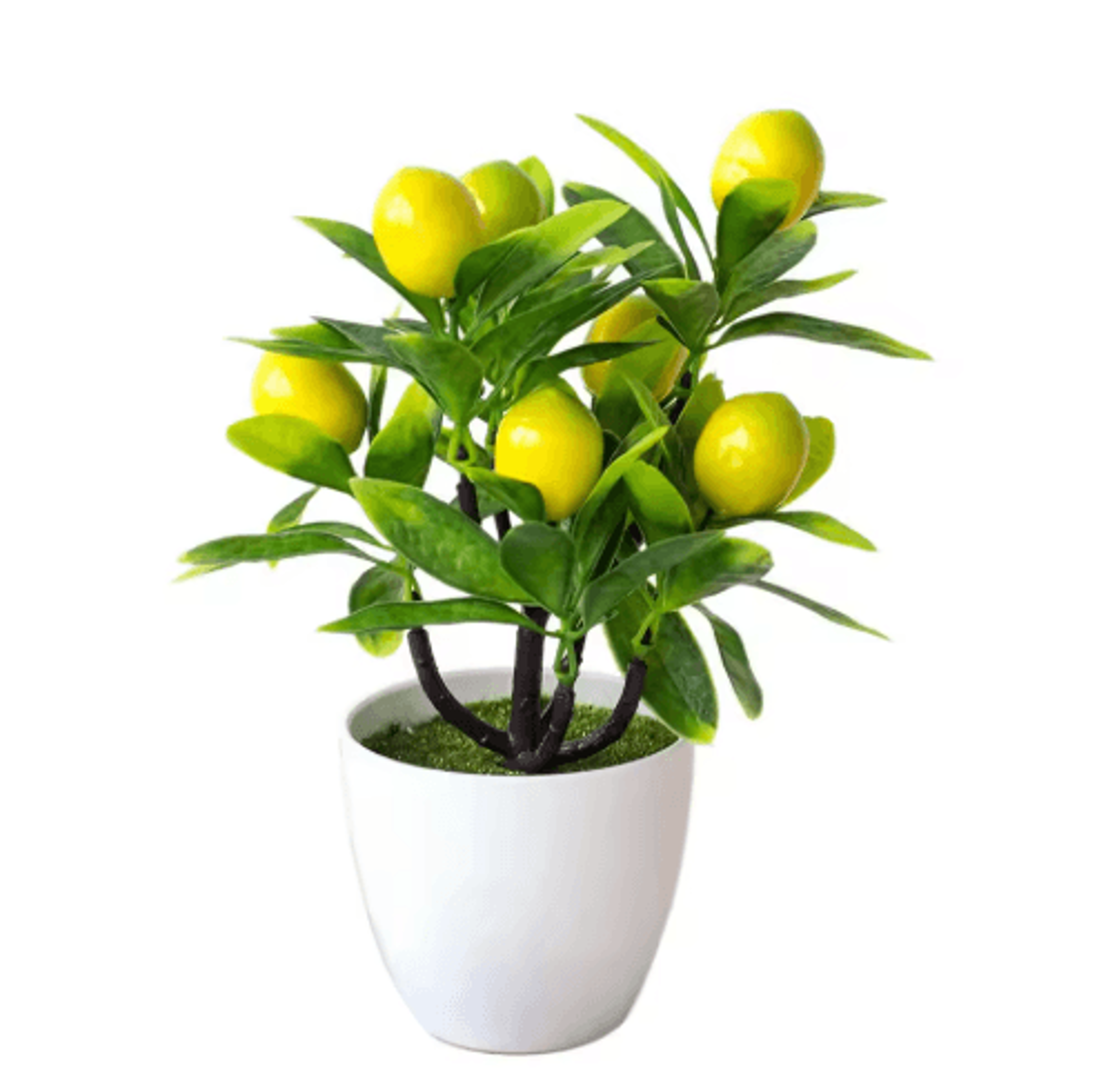 Artificial Lemon Tree Potted Plant For Home Garden  Balcony Decor 18 By 24 Cm 2
