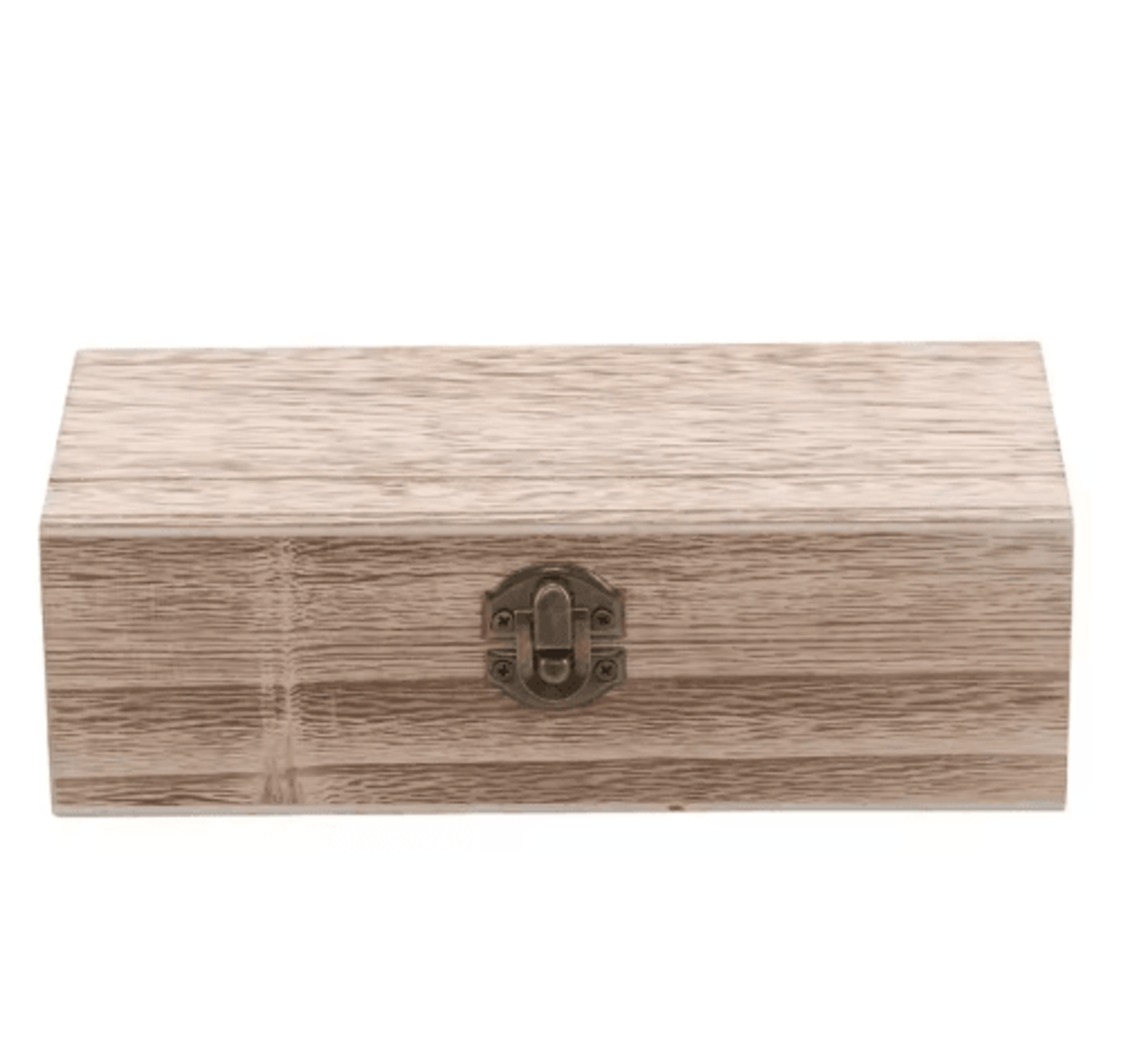 Retro Wooden Storage Box With Clamshell Lid For Jewelry Keepsakes  Desktop Organization 3