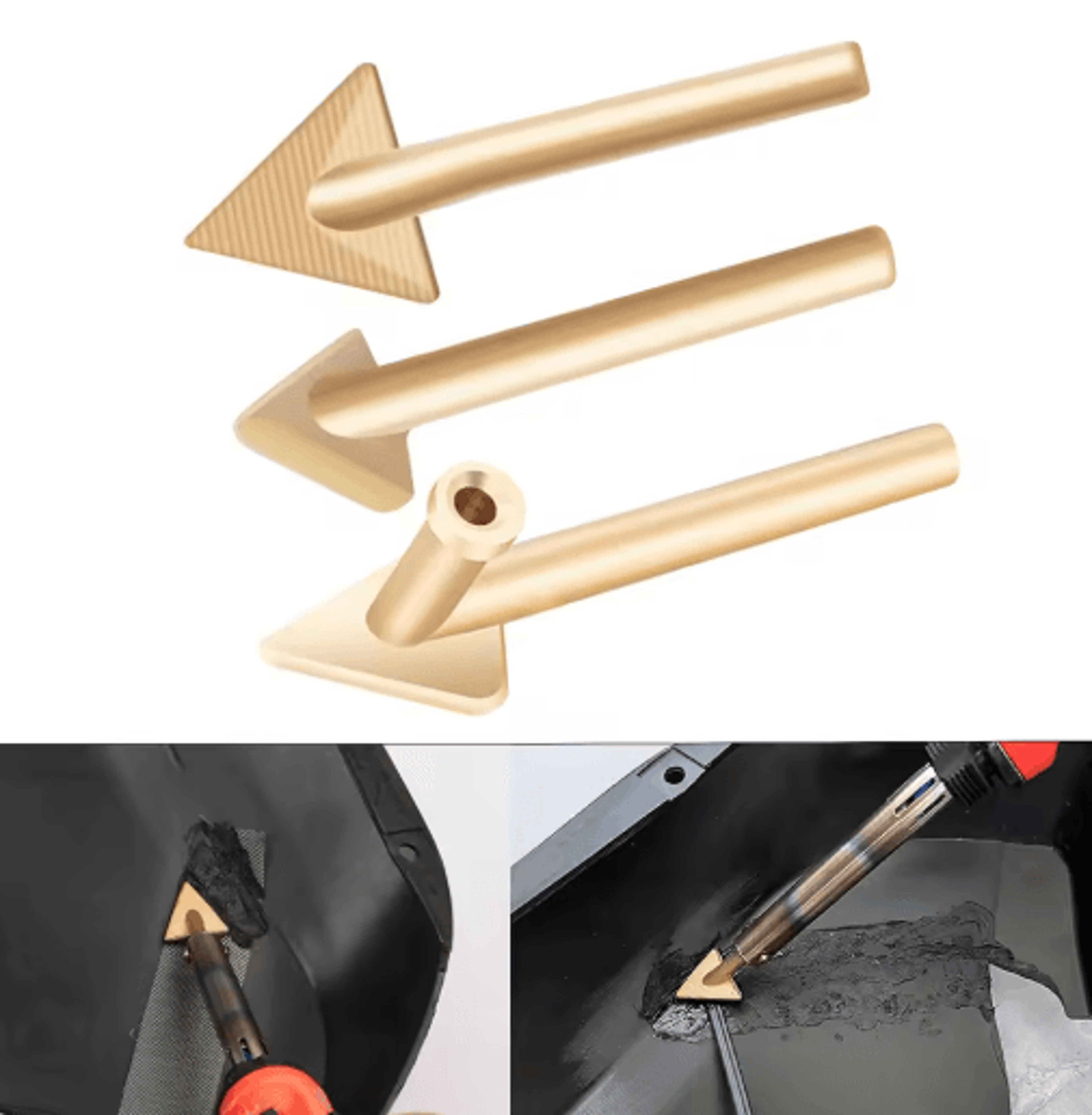 3PCS Plastic Welding Replacement Tips  80W Soldering Iron Tips For Auto Bumper Repair  Plastic Weld 5