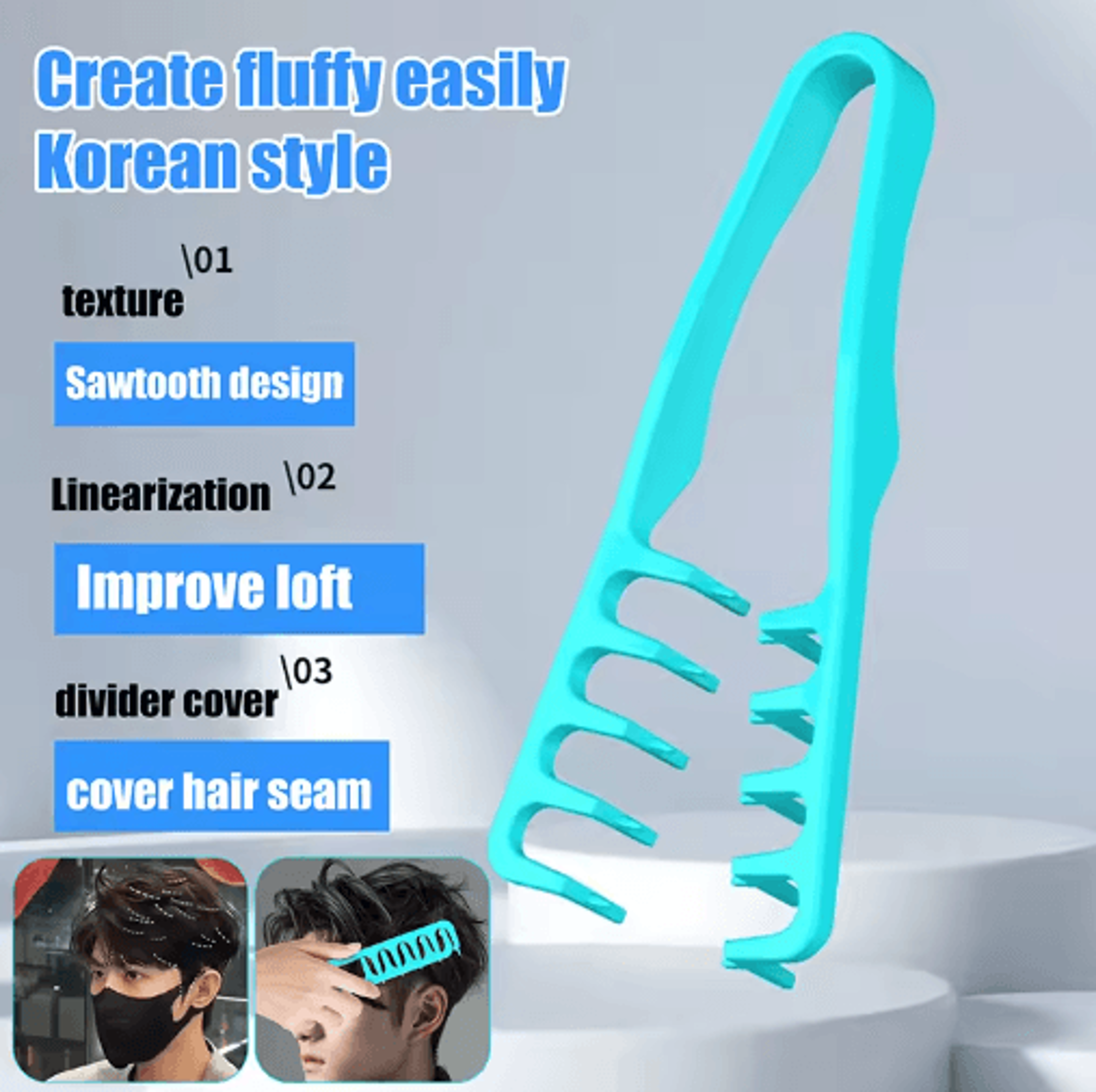 WideTooth Volumizing Hair Comb  Texturizing Styling Comb For Curly Thick  All Hair Types 8