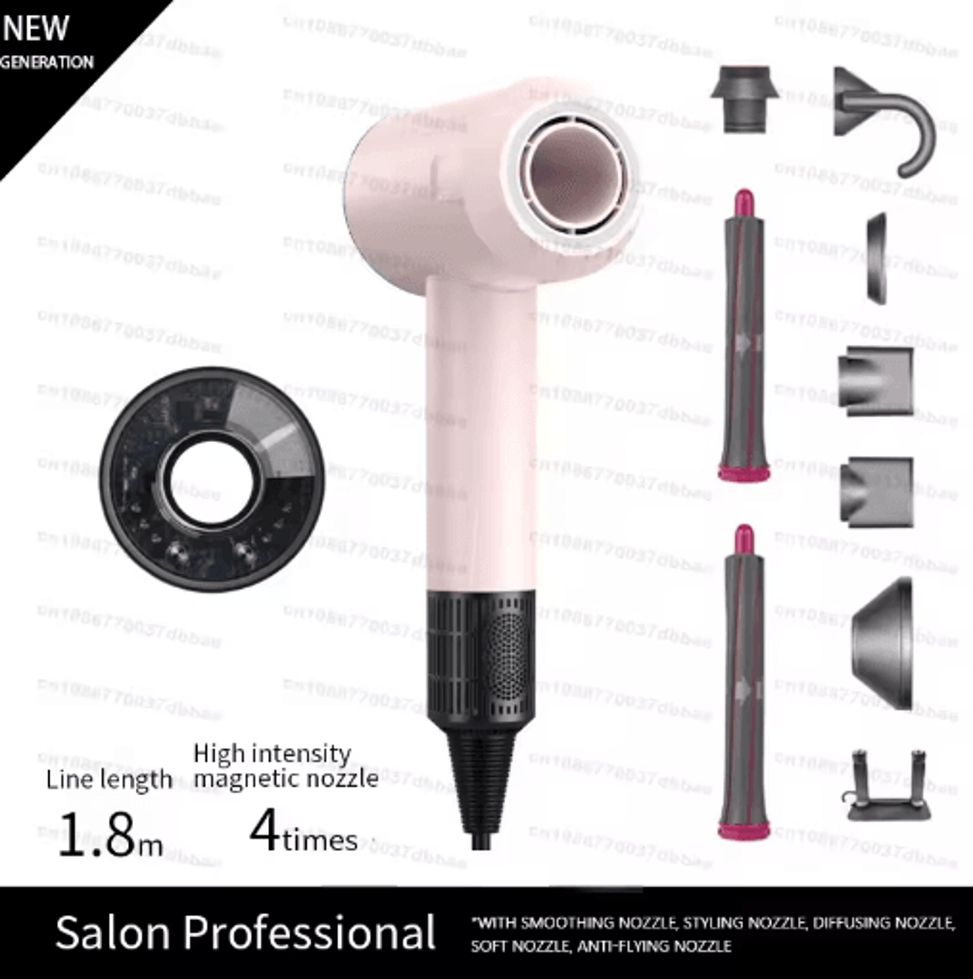 Professional HighSpeed Ionic Hair Dryer  FastDrying Negative Ion Blow Dryer With Quiet Powerful Air 5