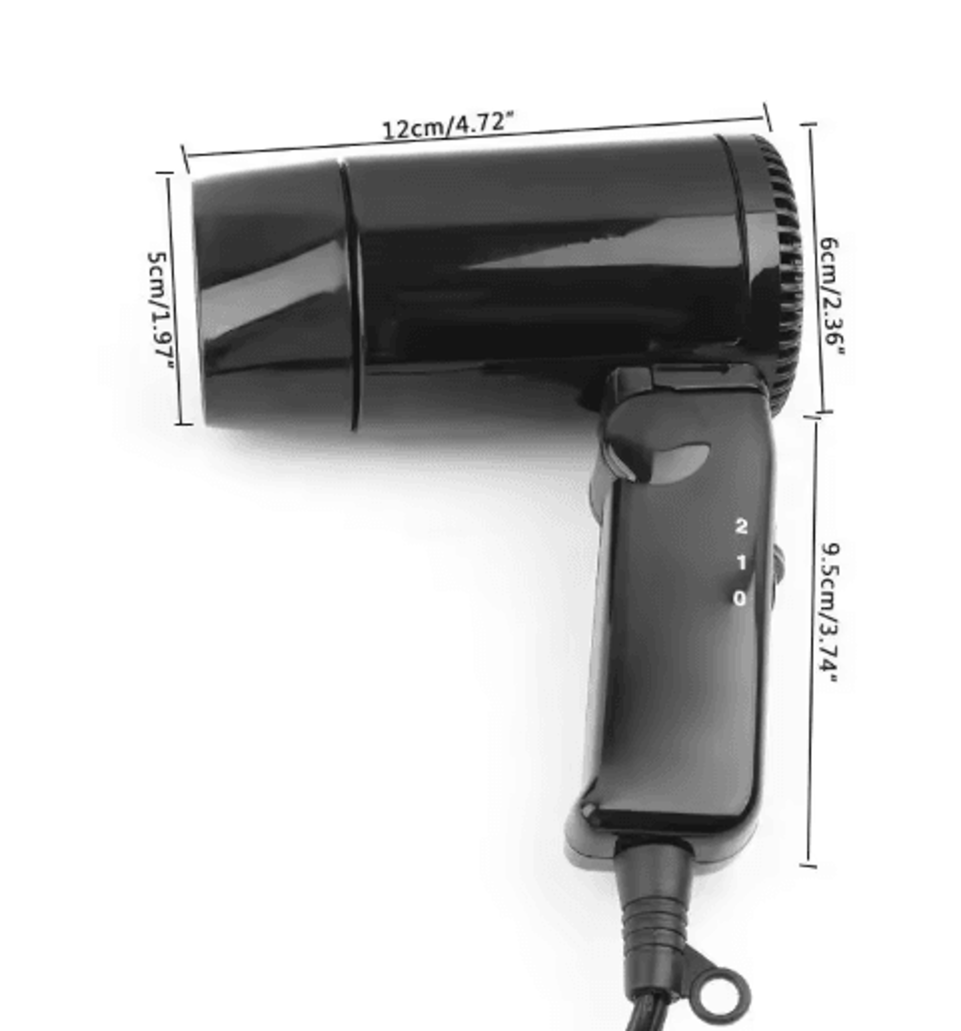 Portable 12V Car Hair Dryer  Folding Hot  Cold Air Blower With Window Defroster 1