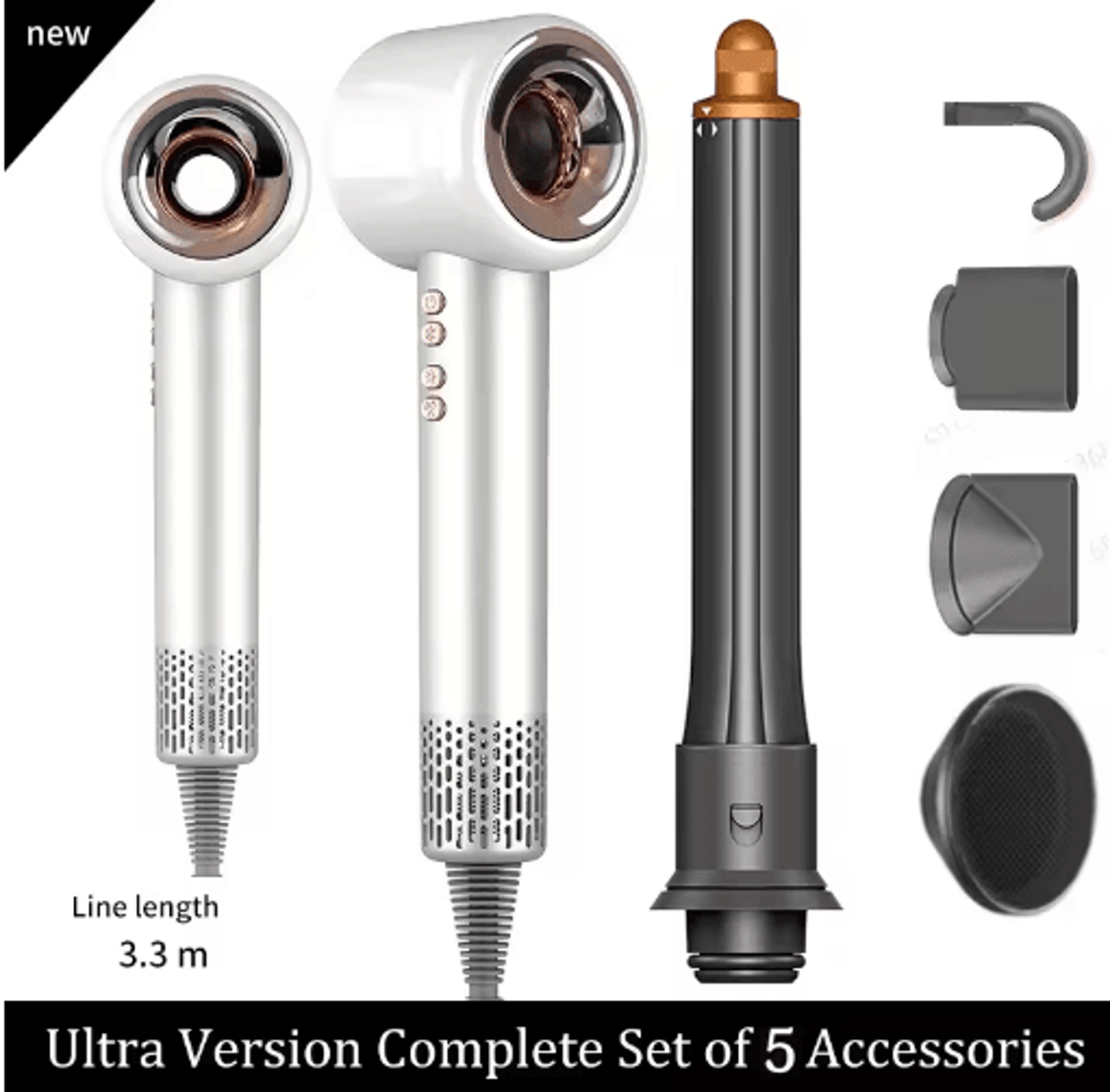 Leafless HighSpeed Ionic Hair Dryer  Professional Negative Ion Blow Dryer For Fast Hair Care  Styli 4