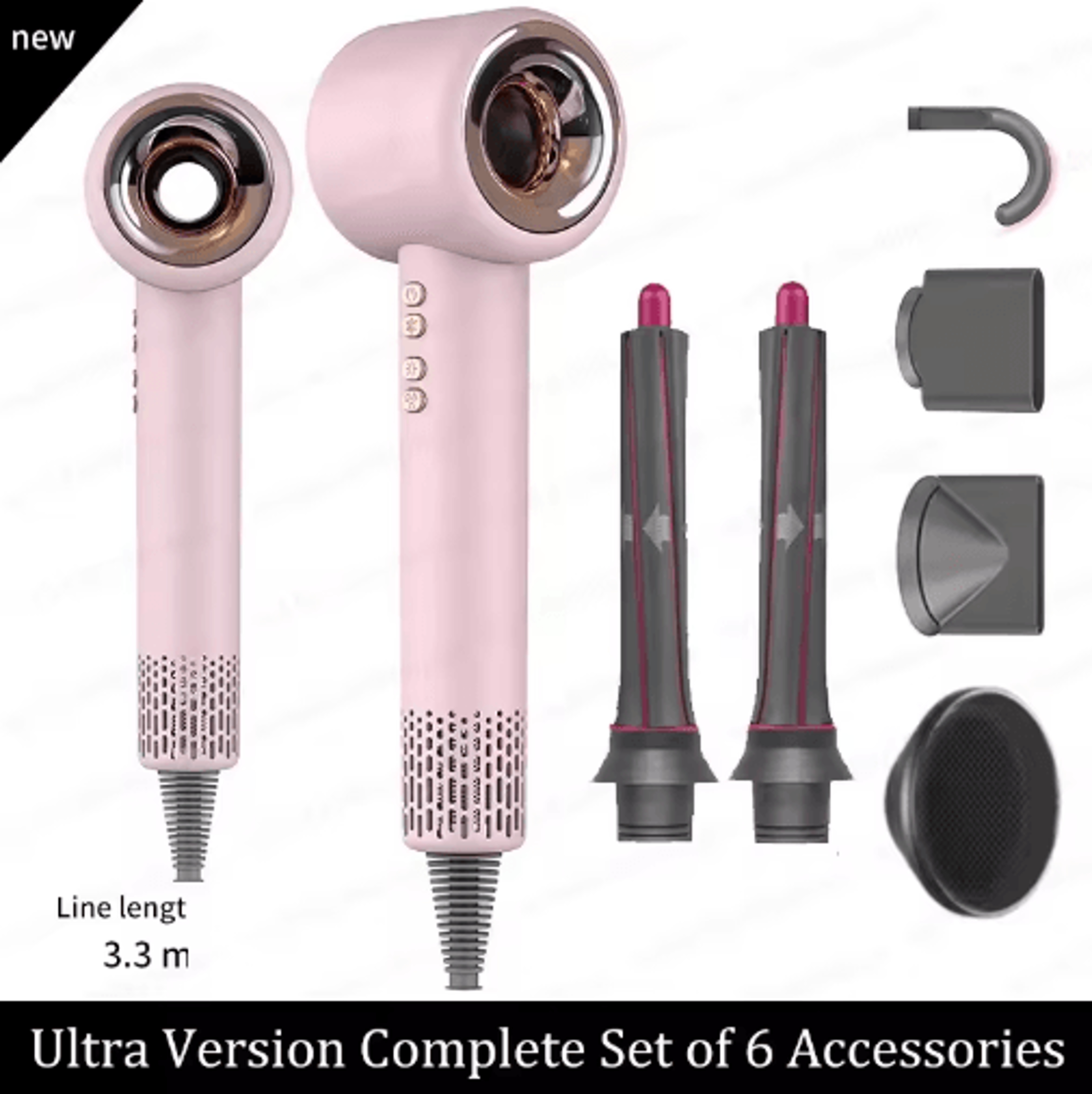 Leafless HighSpeed Ionic Hair Dryer  Professional Negative Ion Blow Dryer For Fast Hair Care  Styli 5