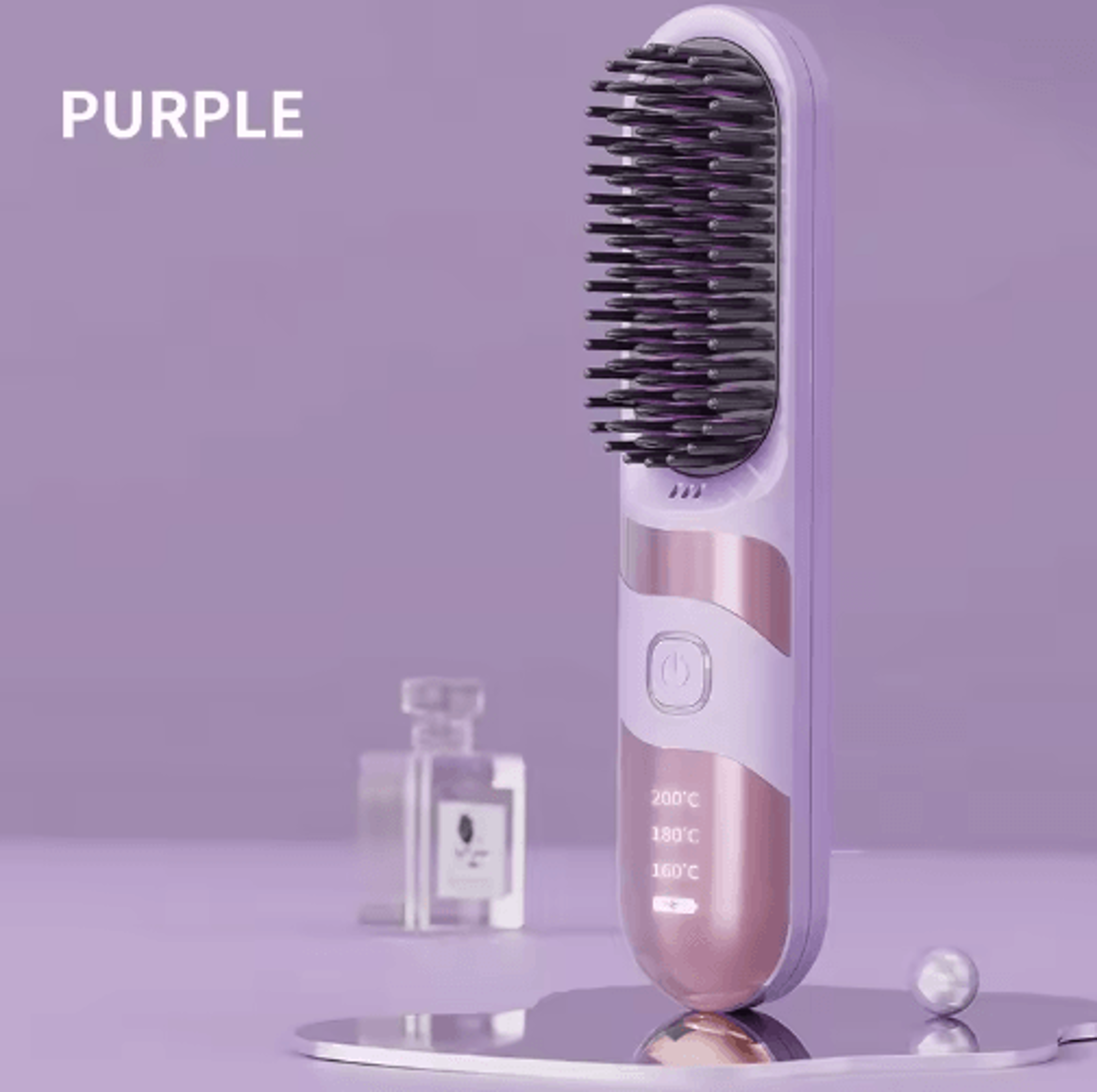 Cordless Mini Hair Straightener Brush  Portable Ionic Hot Comb For Fast OntheGo Styling 2