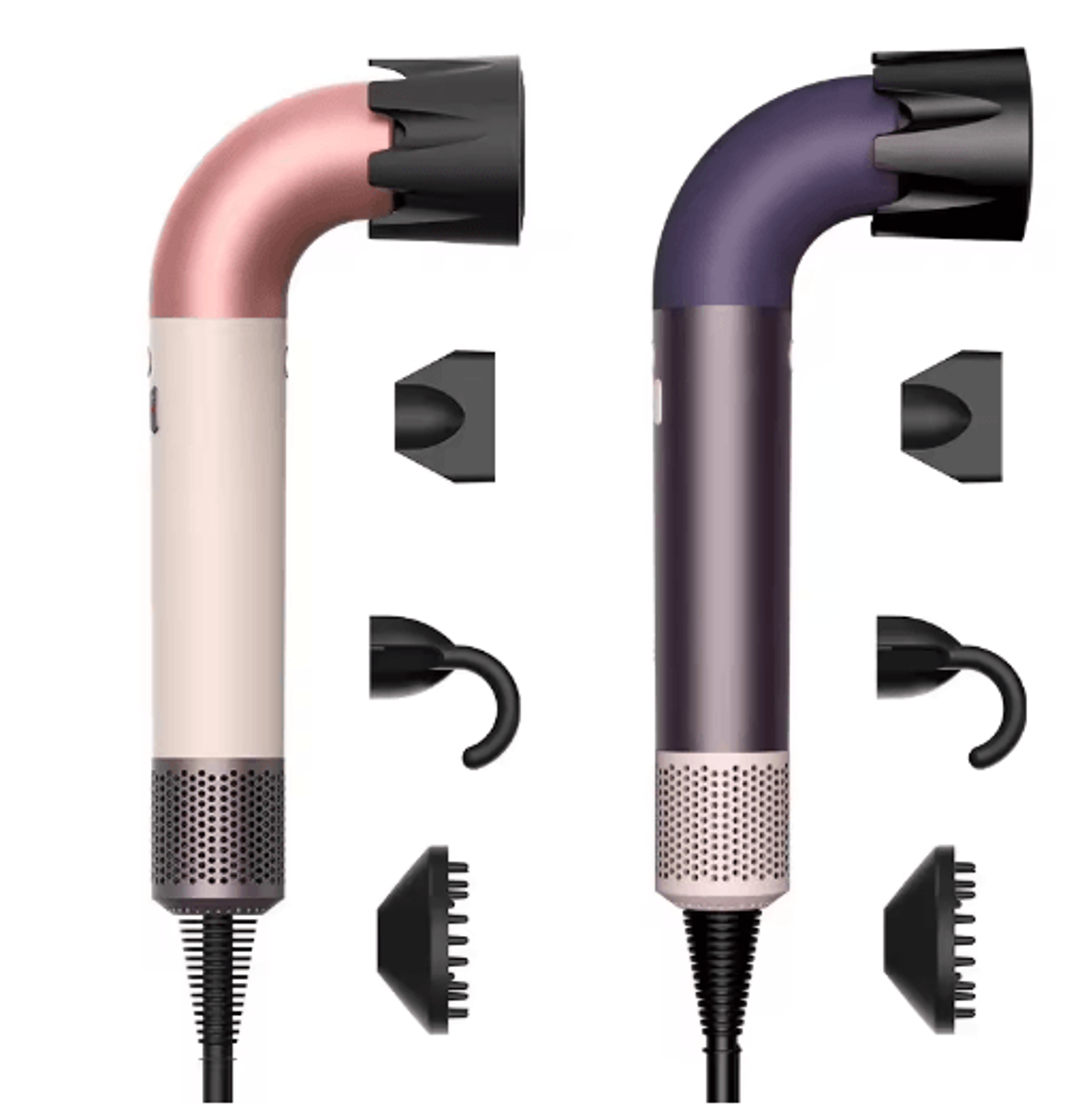 wall mounted high speed hair dryer with negative ion technology & foldable hose