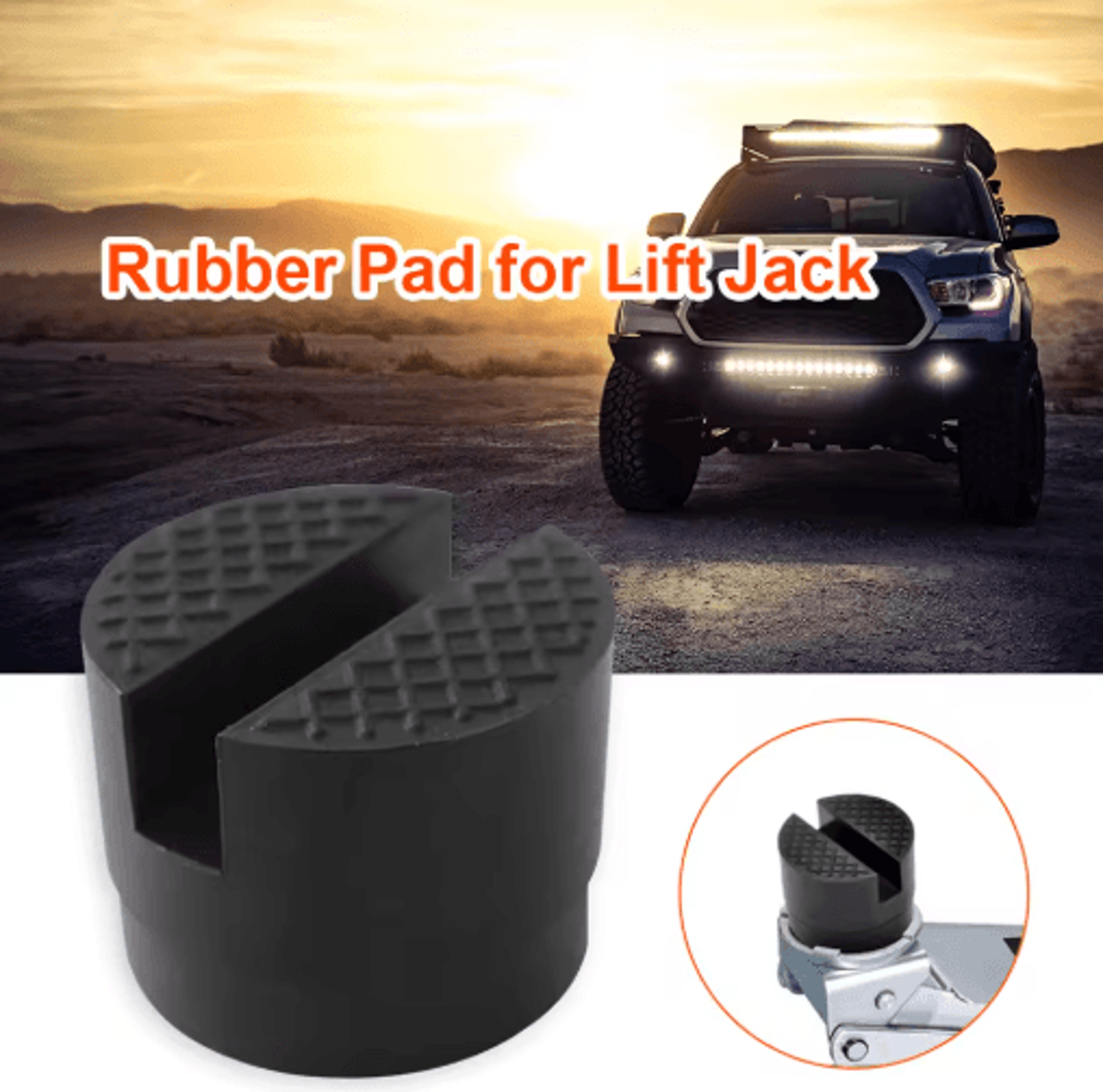 Universal Car Jack Rubber Pad  Slotted Frame Protector Adapter For Floor Jacks  Jack Stands 0