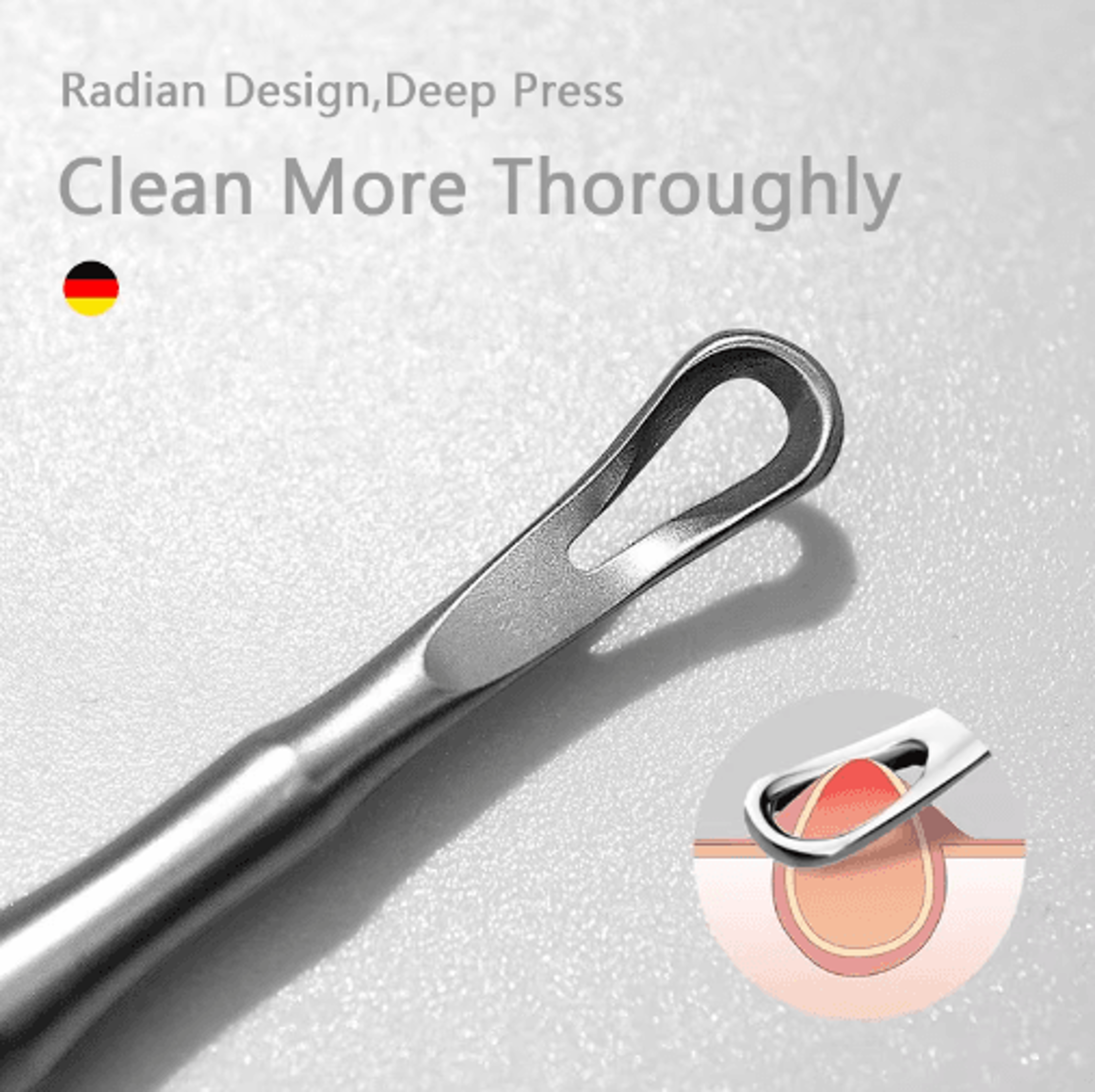 Professional Stainless Steel Blackhead Remover Tool Set With Acne Extractor Needles 6