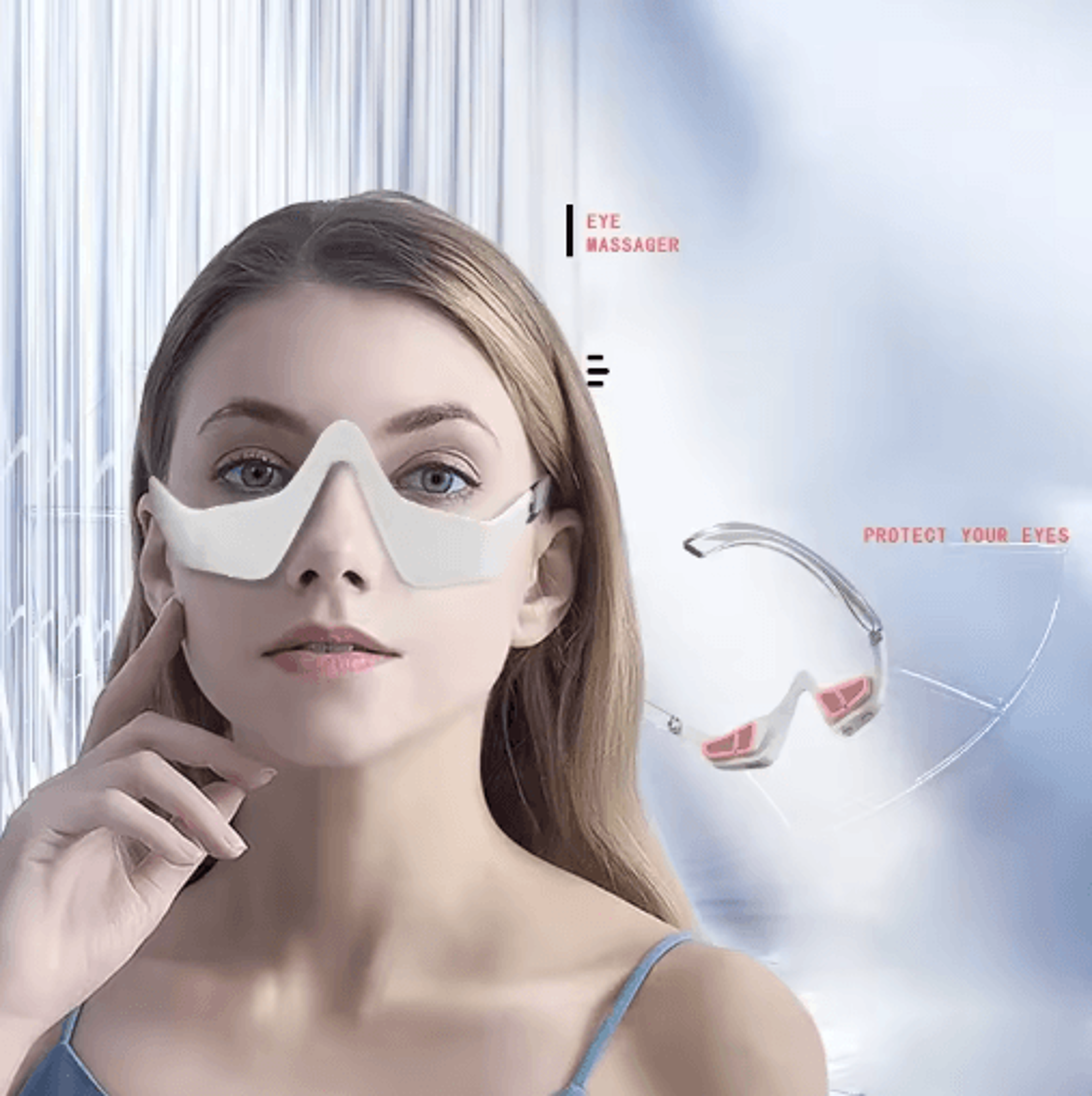 3D EMS Red Light Eye Massager Glasses  Rechargeable Eye Care  Relaxation Device 5