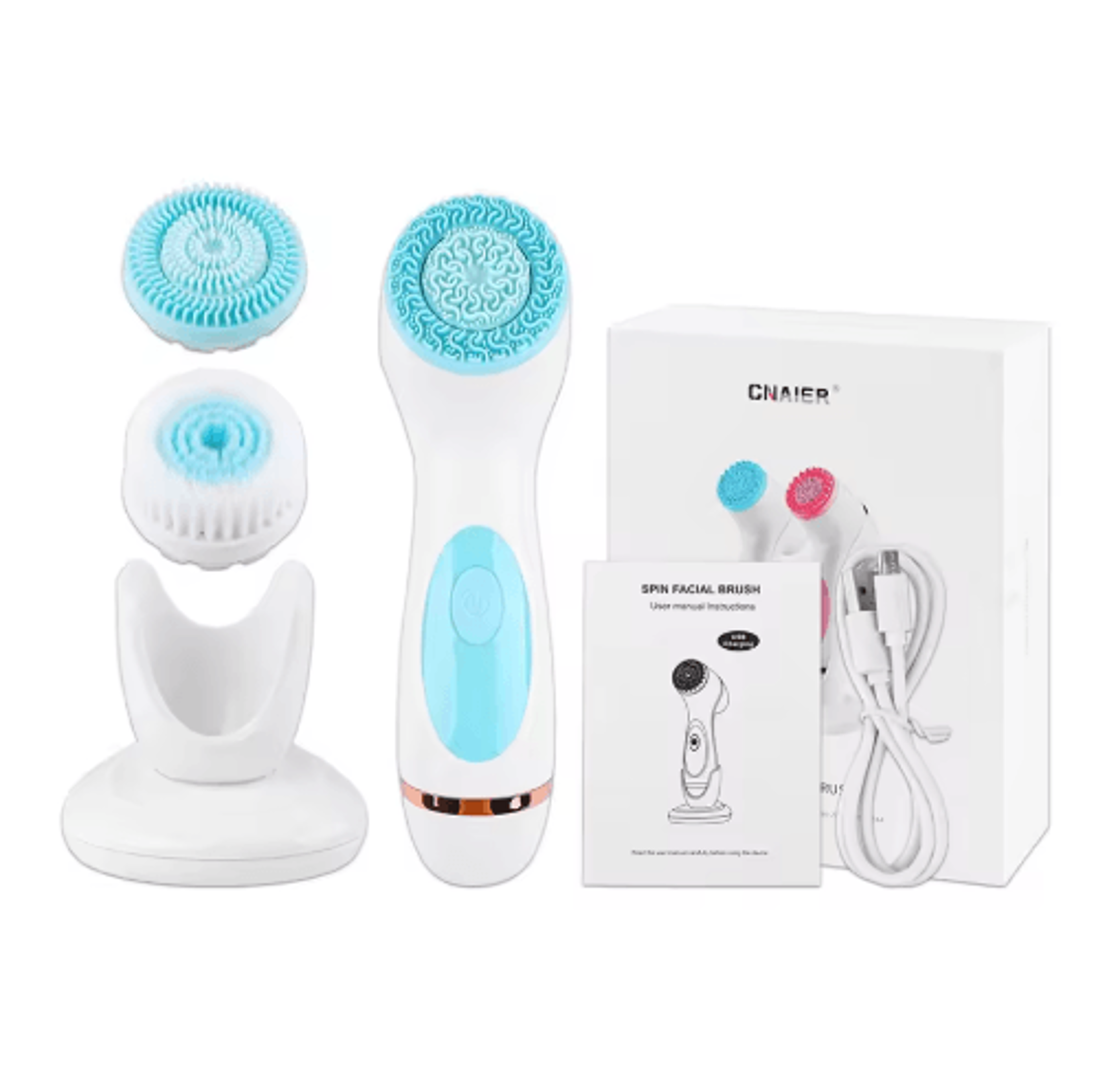3in1 Electric Facial Cleansing Brush  Ultrasonic Sonic Face Cleansing  Massage Tool 1