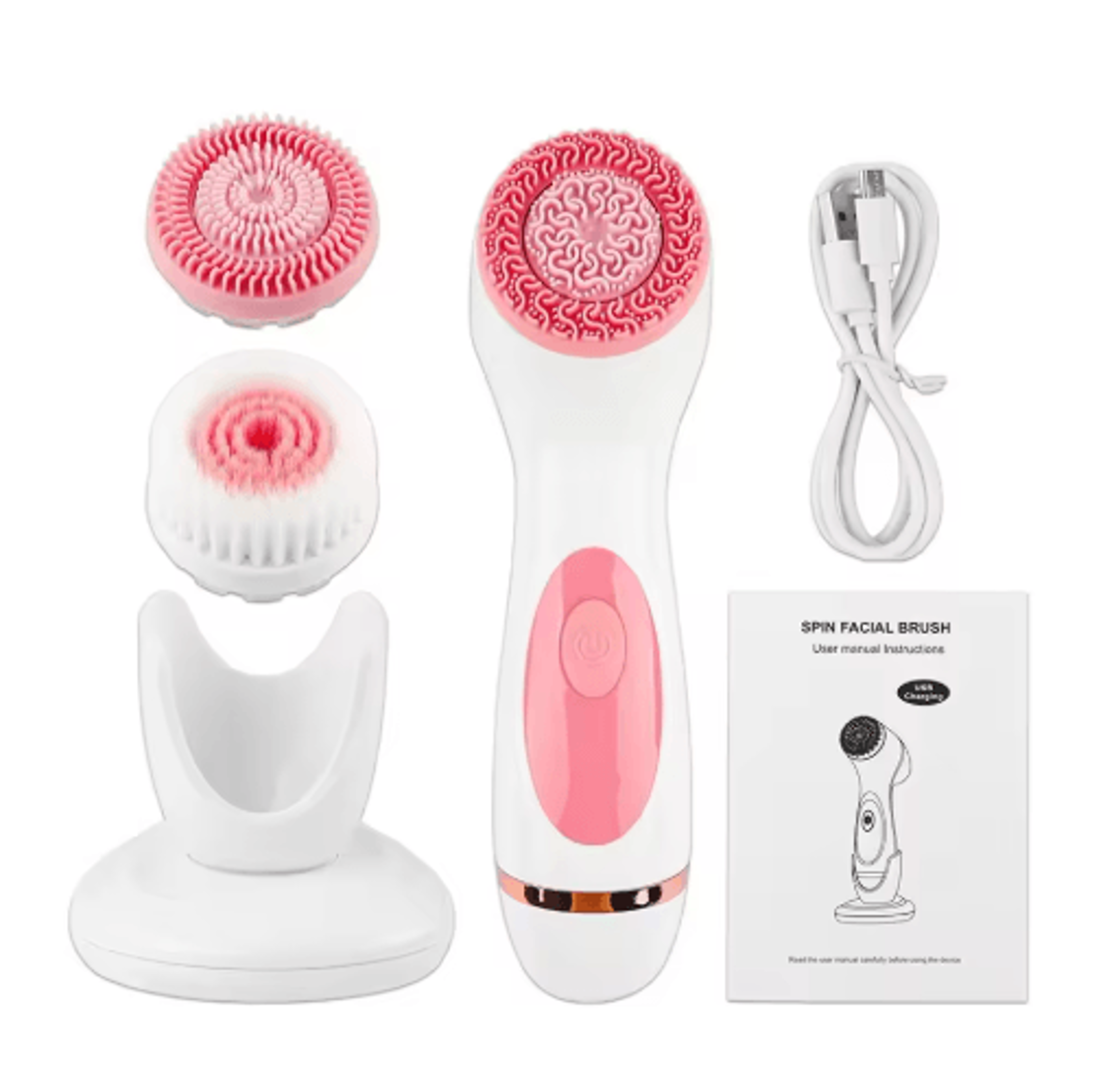 3in1 Electric Facial Cleansing Brush  Ultrasonic Sonic Face Cleansing  Massage Tool 3