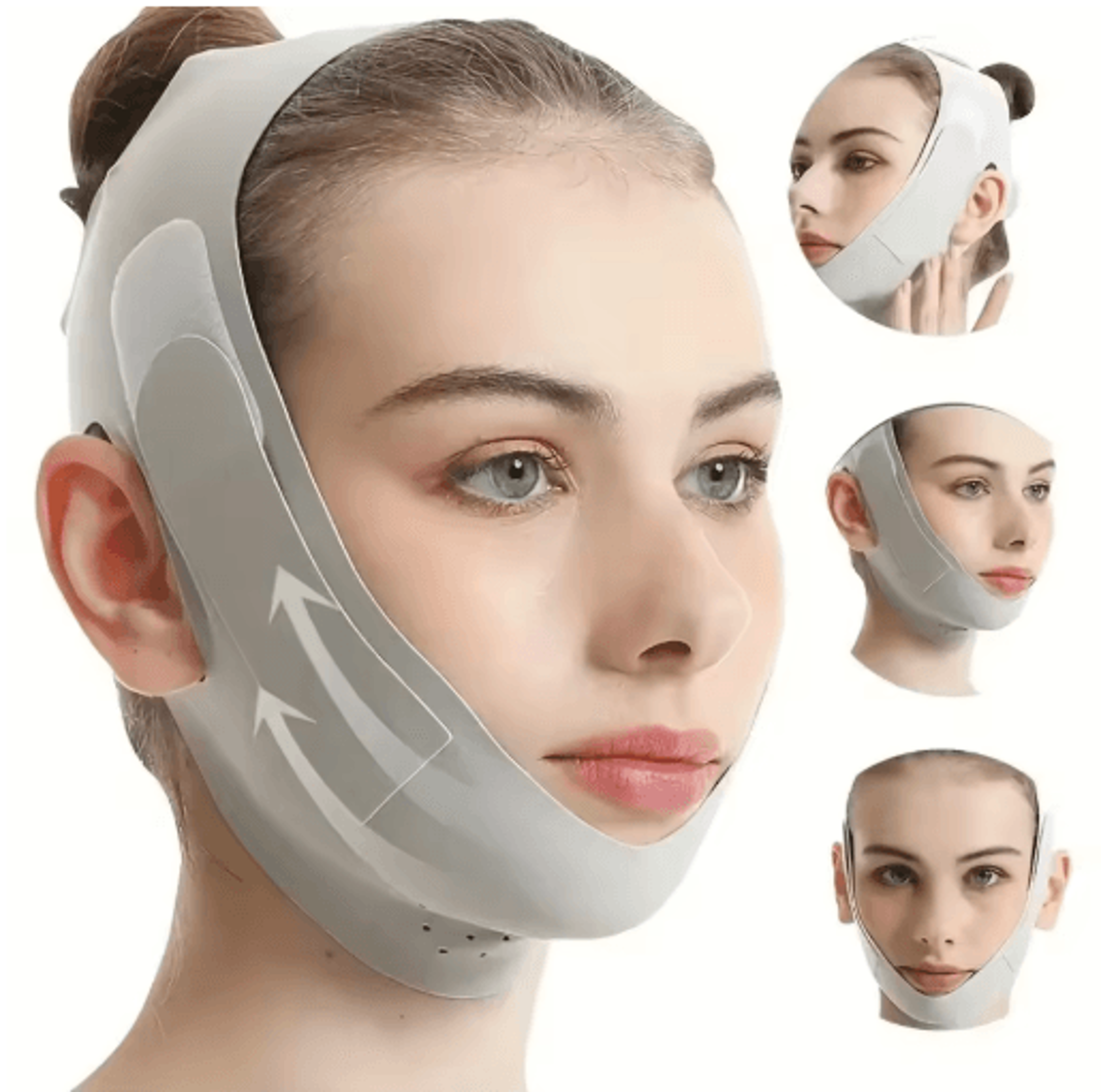 Adjustable VShape Face Lift Band  Breathable Facial Slimming Strap For Double Chin Support 7