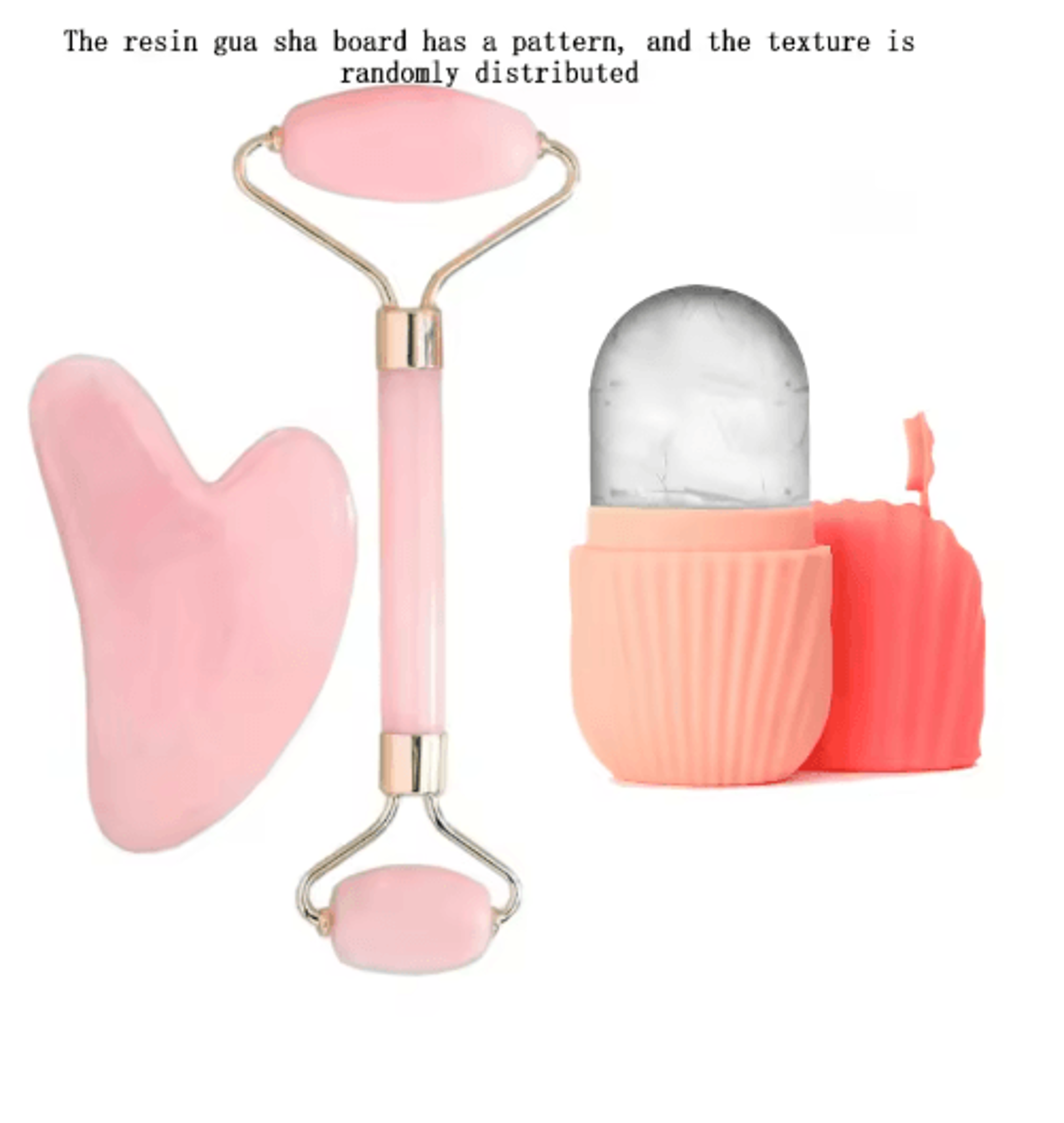 3Piece Ice Face Roller  Gua Sha Set  Facial Massage Roller For Lifting  Contouring 1